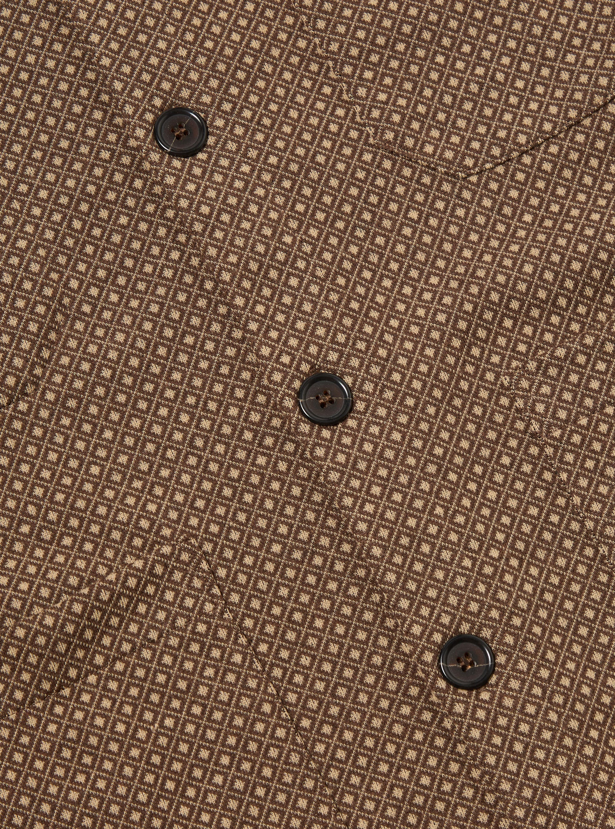 Brown Argyll Jersey Cardigan