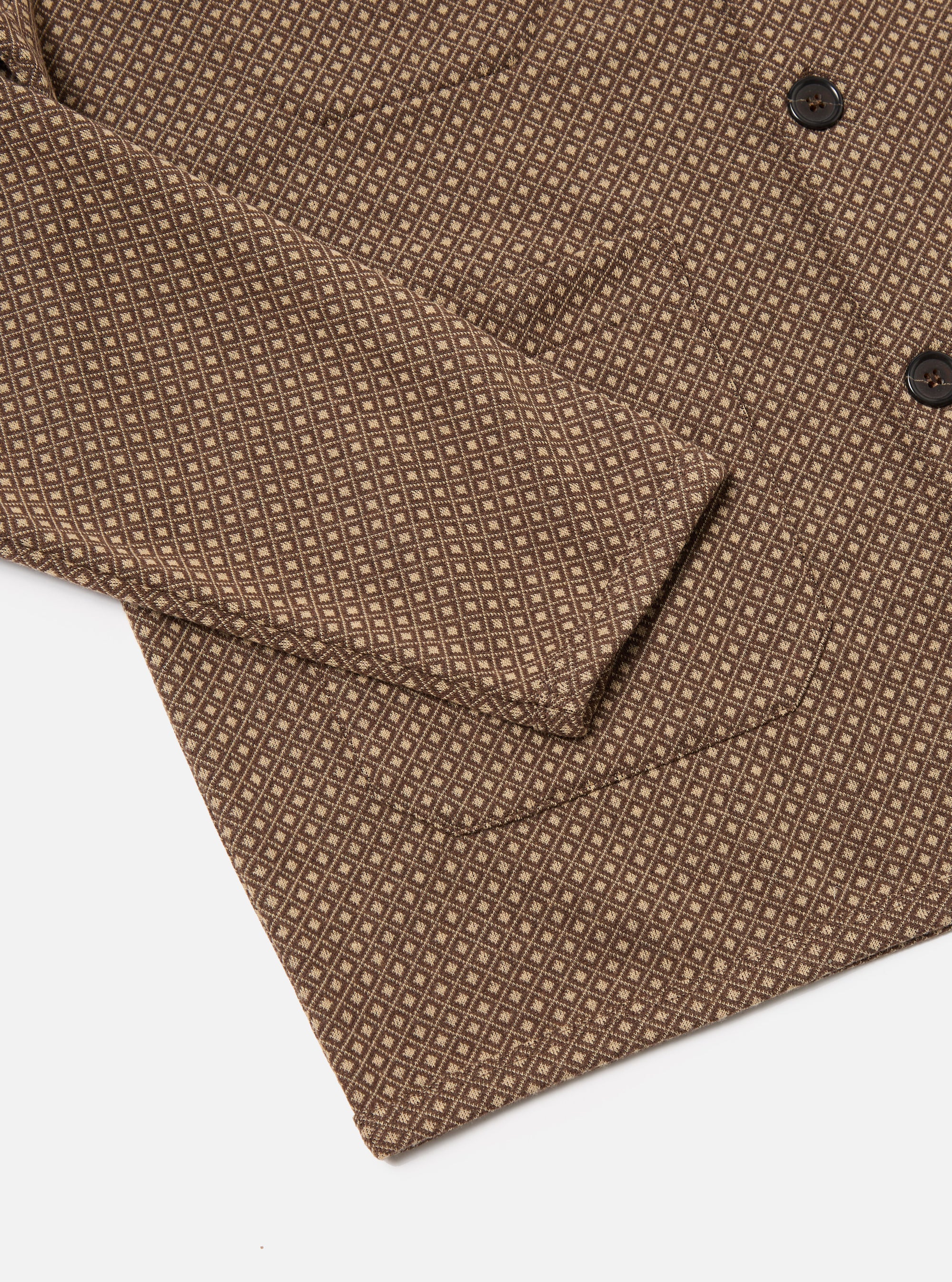 Brown Argyll Jersey Cardigan