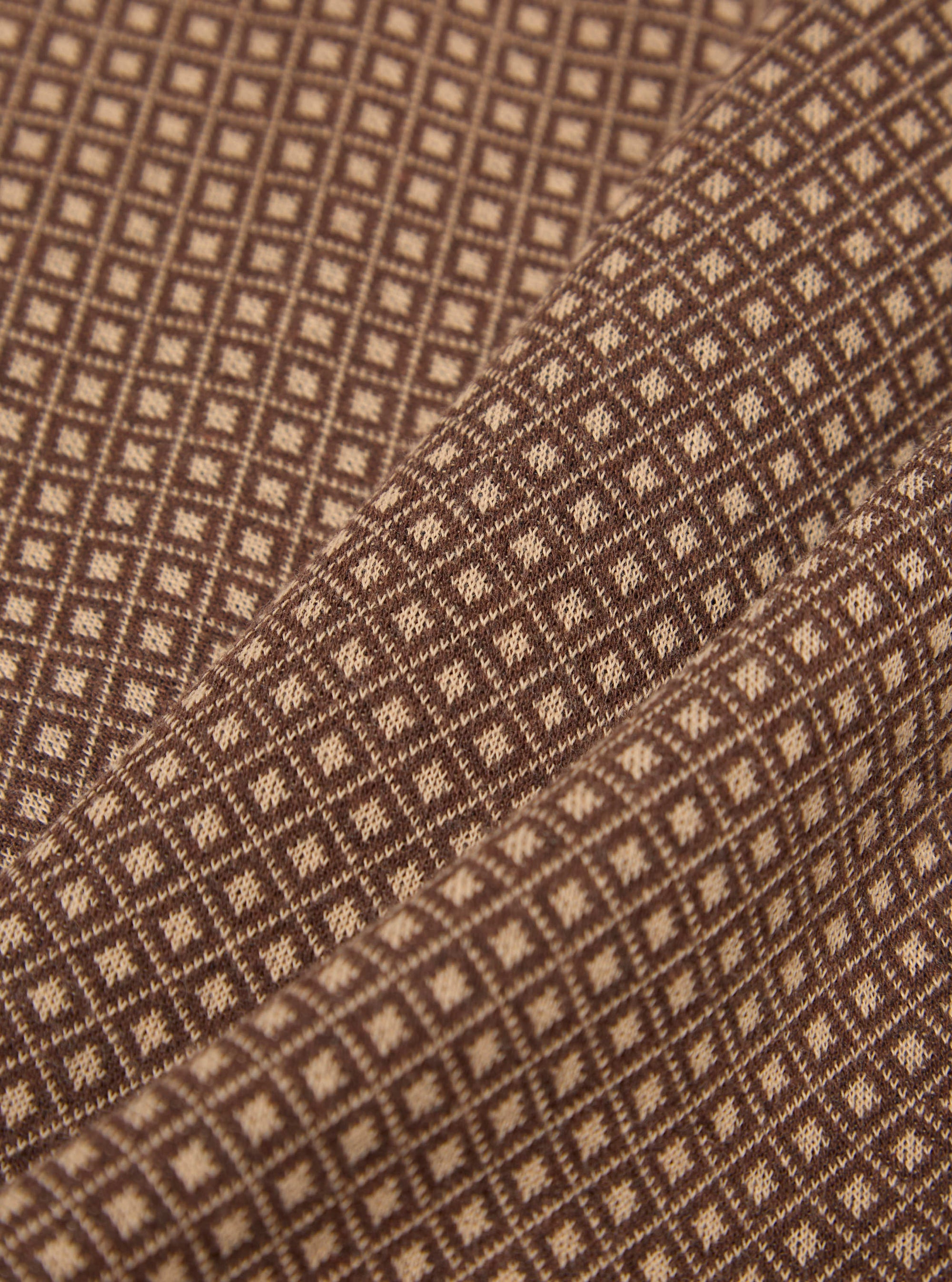 Brown Argyll Jersey Cardigan
