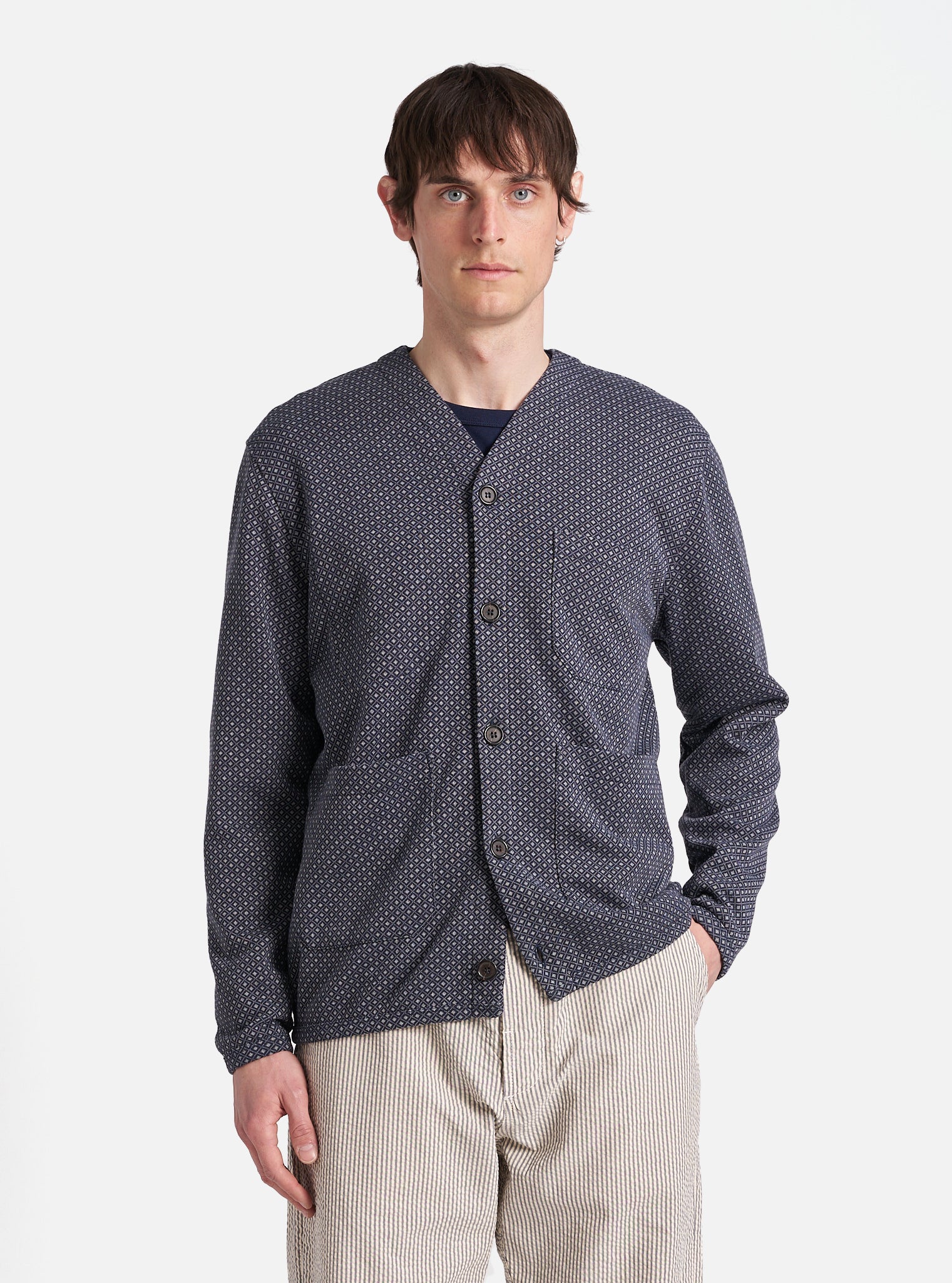 Navy Argyll Jersey Cardigan