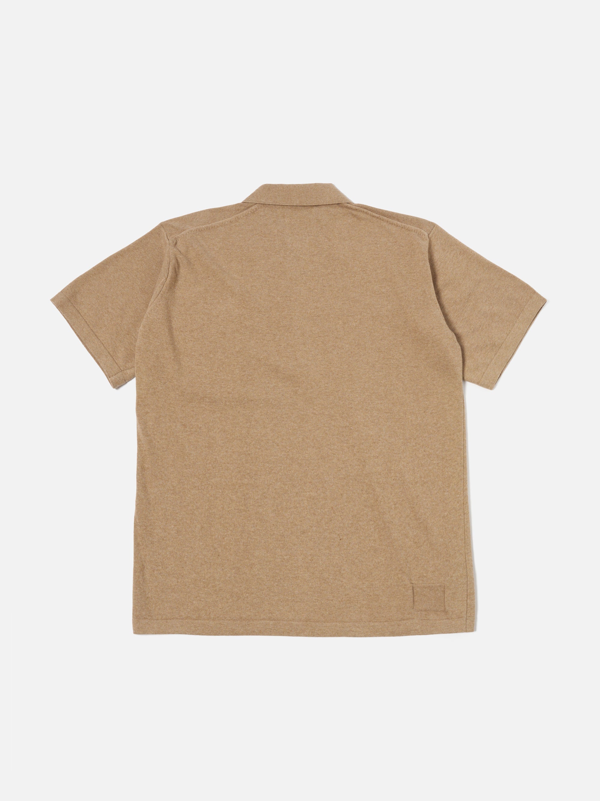 Sand Cotton Knit Pullover Knit Shirt