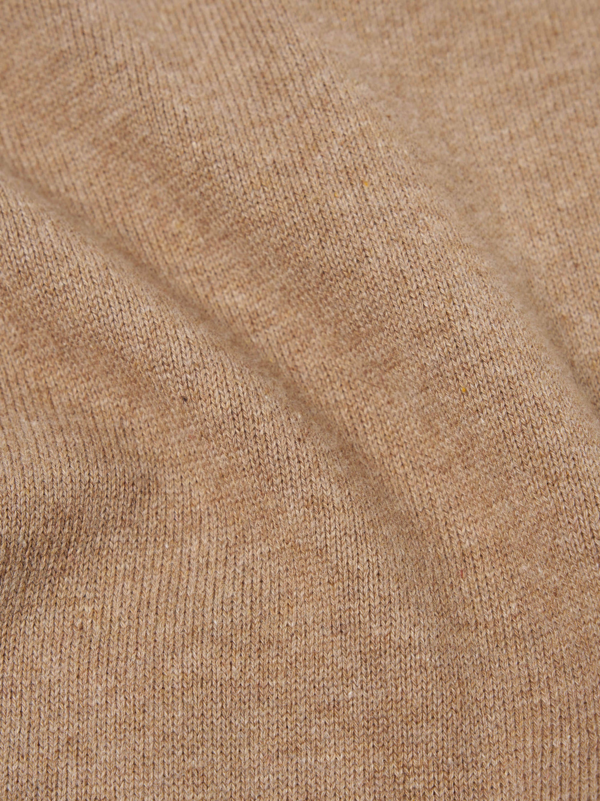 Sand Cotton Knit Pullover Knit Shirt