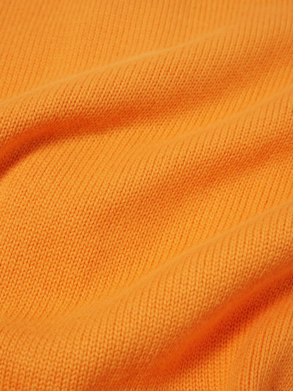 Orange Cotton Knit Pocket David Cardigan