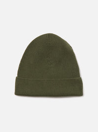 Olive Cotton Rib Watch Cap