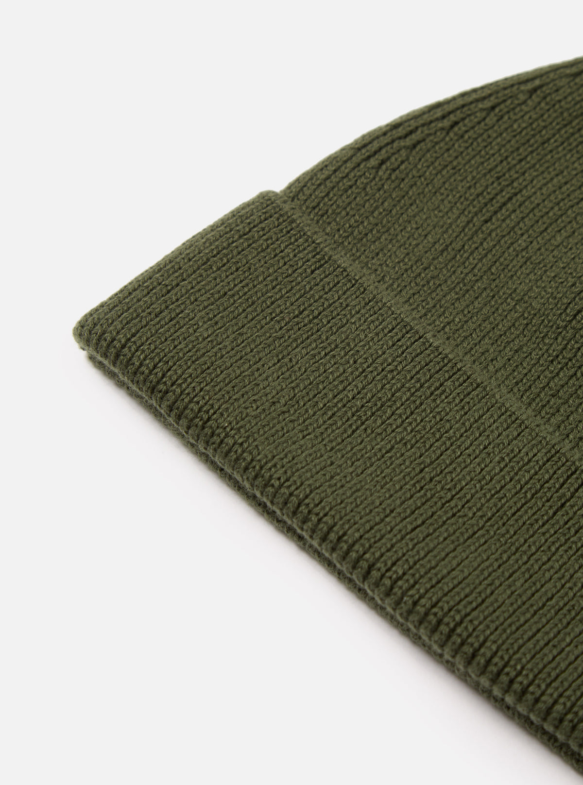 Olive Cotton Rib Watch Cap