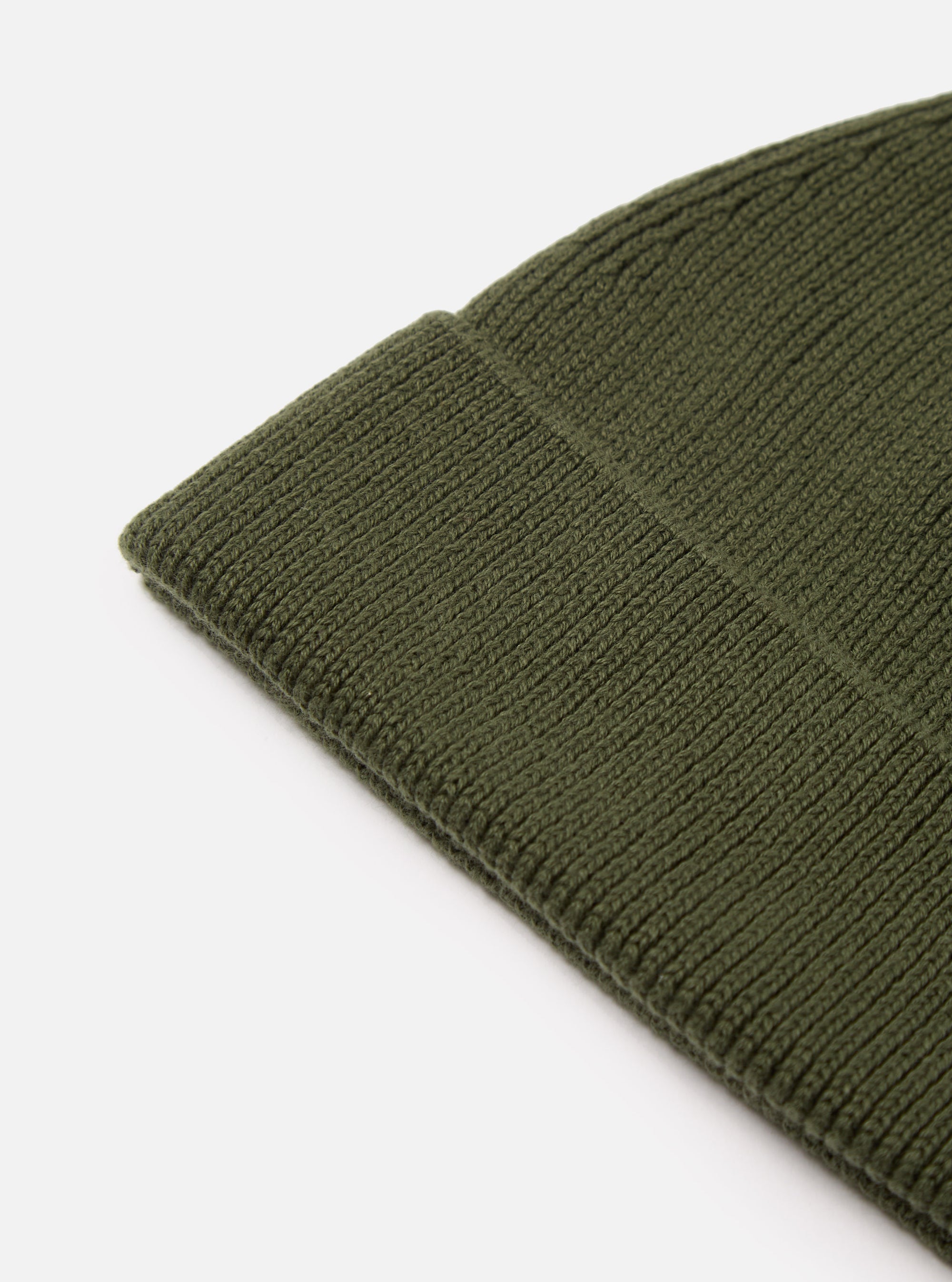 Olive Cotton Rib Watch Cap