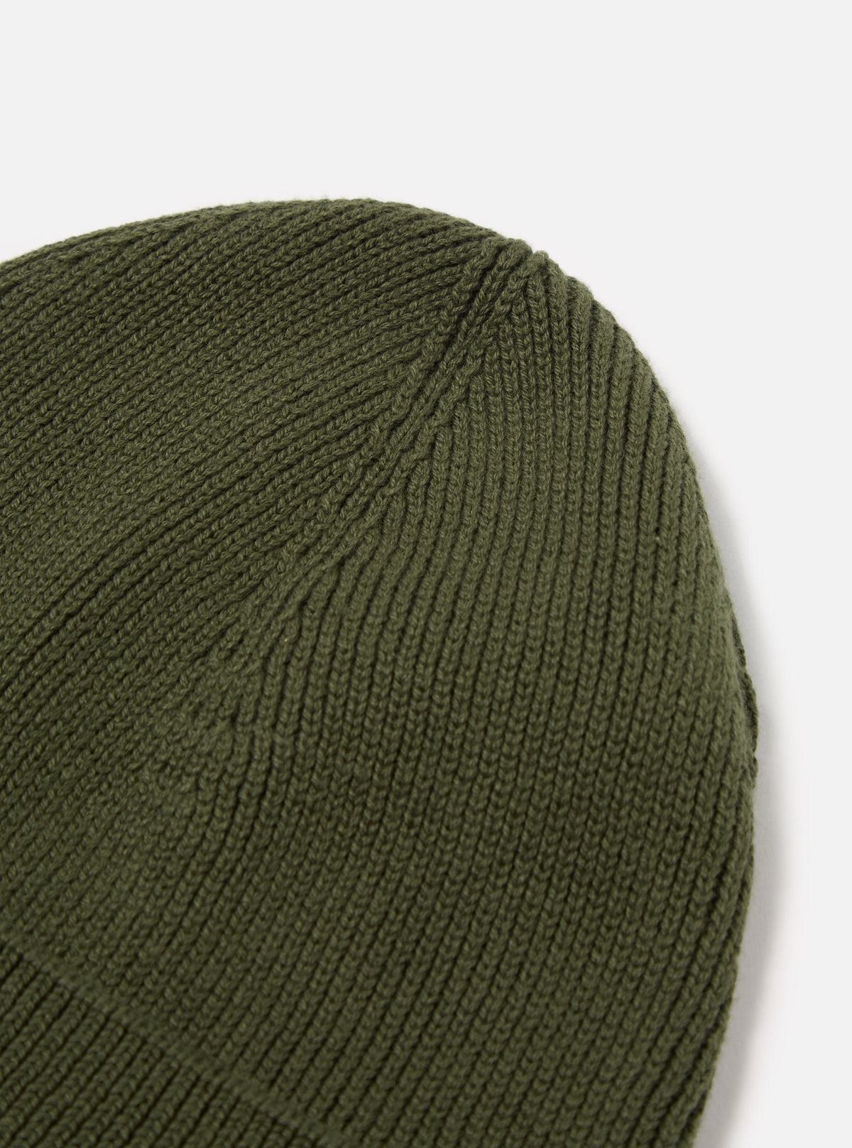 Olive Cotton Rib Watch Cap