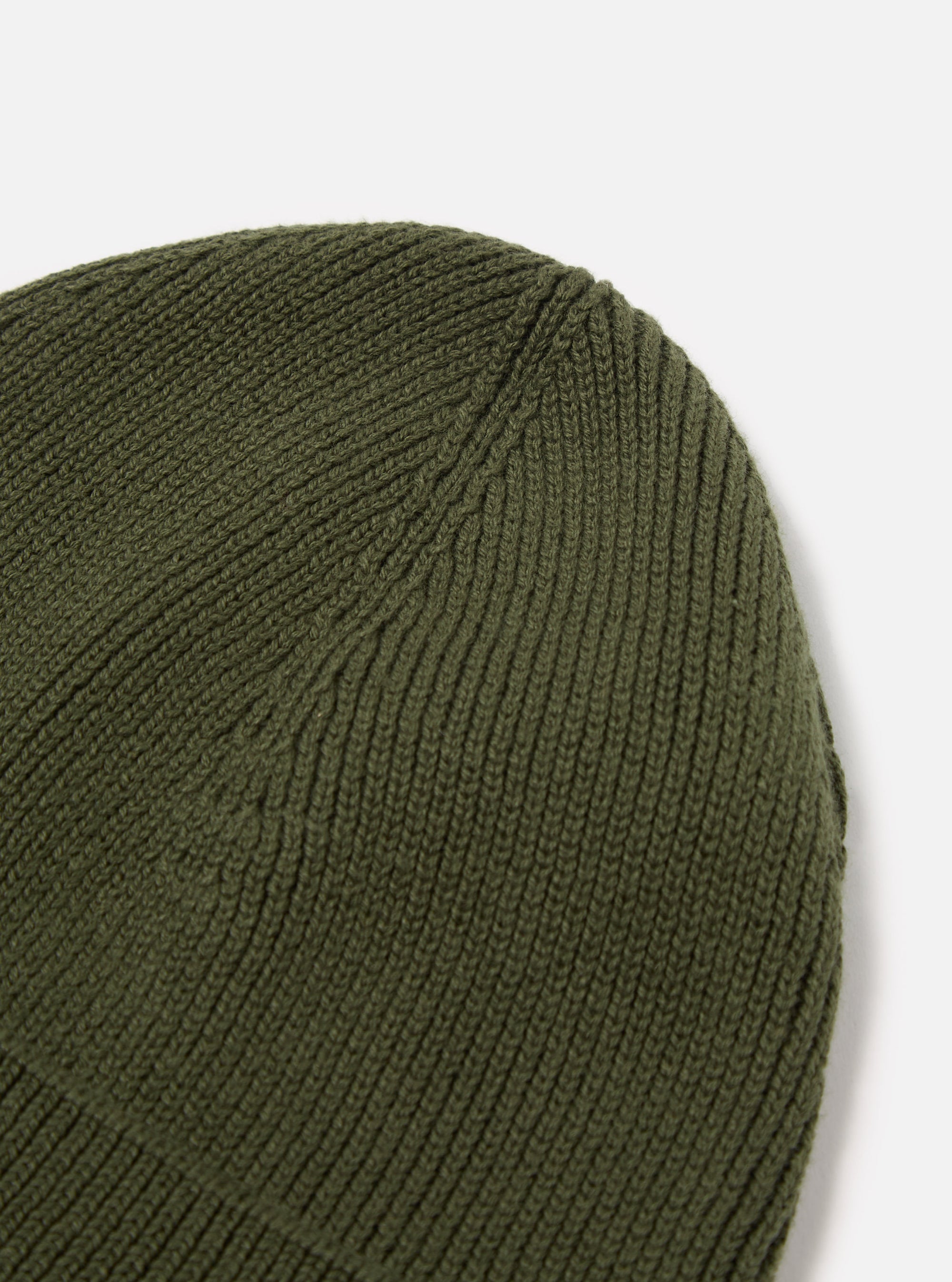 Olive Cotton Rib Watch Cap