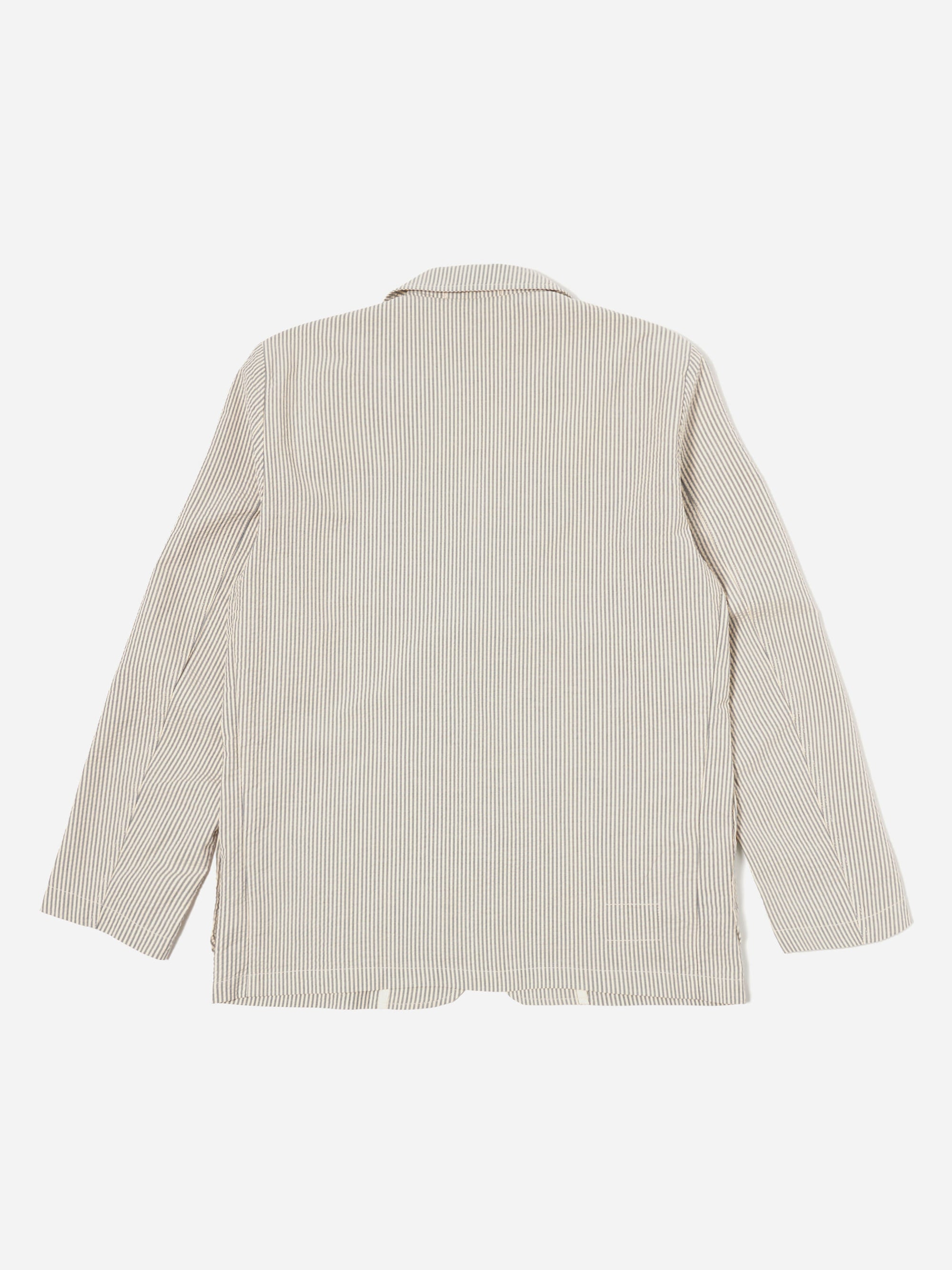 Grey Derby Stripe Two Button Jacket