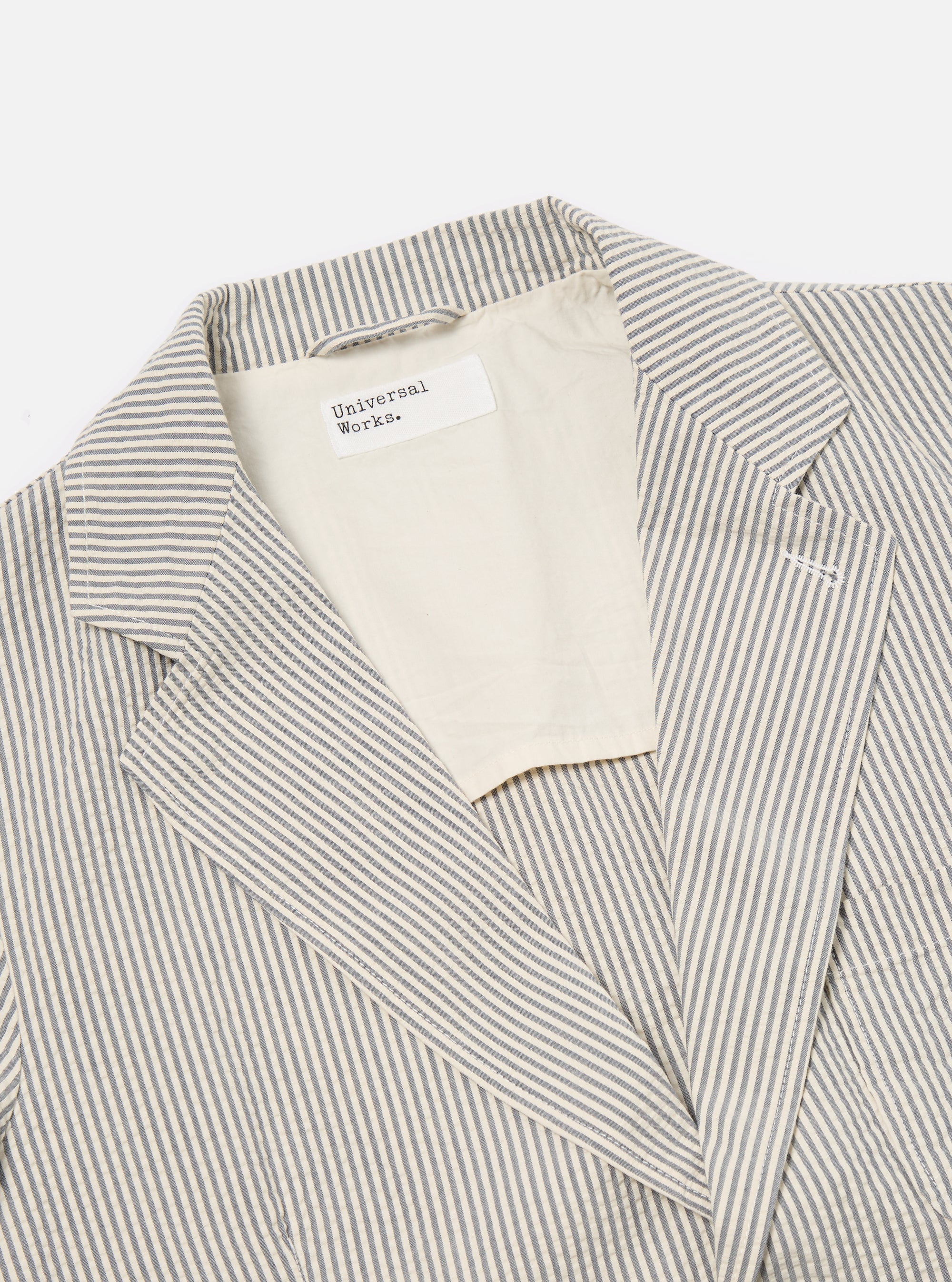 Grey Derby Stripe Two Button Jacket