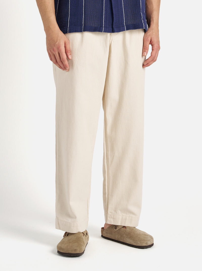 Ecru Recycled Cotton Duke Pant