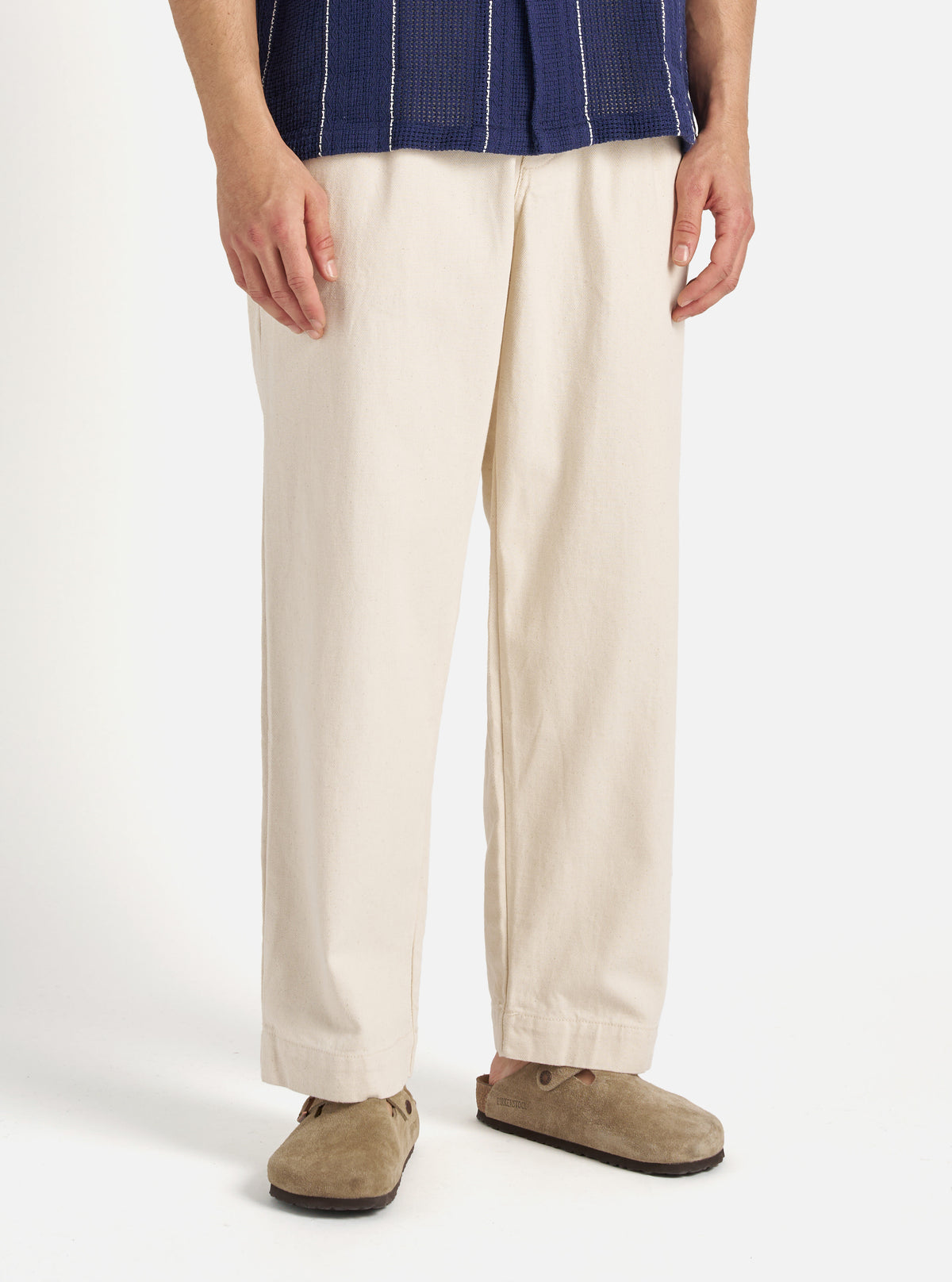 Ecru Recycled Cotton Duke Pant