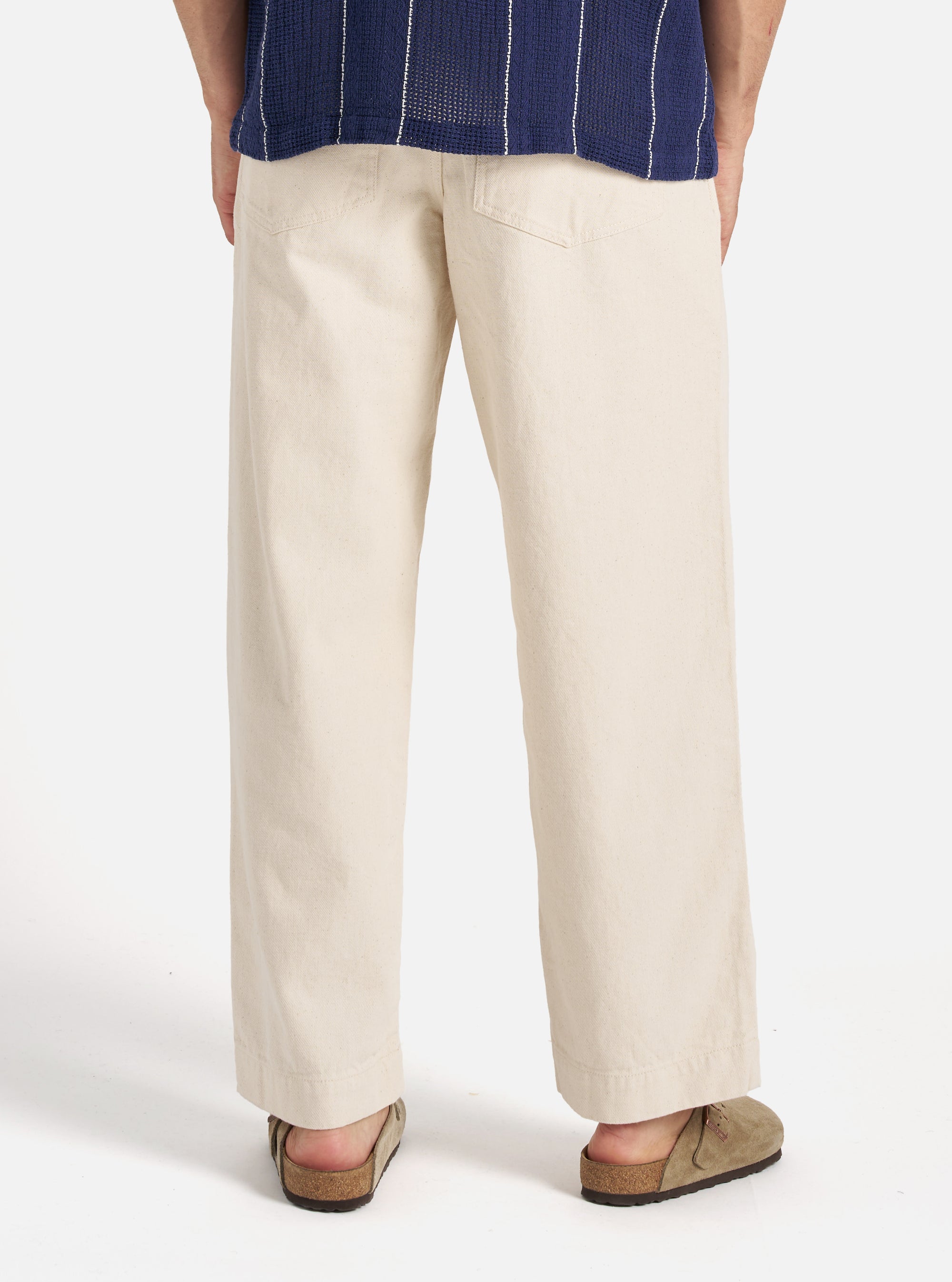 Ecru Recycled Cotton Duke Pant