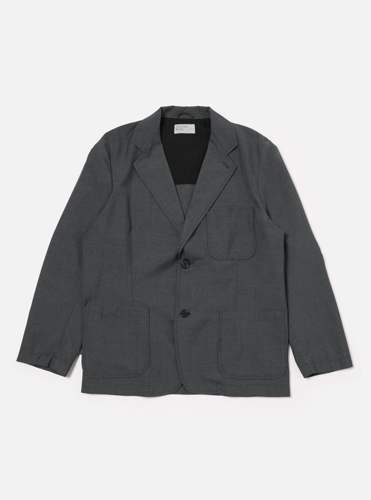 Grey Marl Tropical Suiting Two Button Jacket