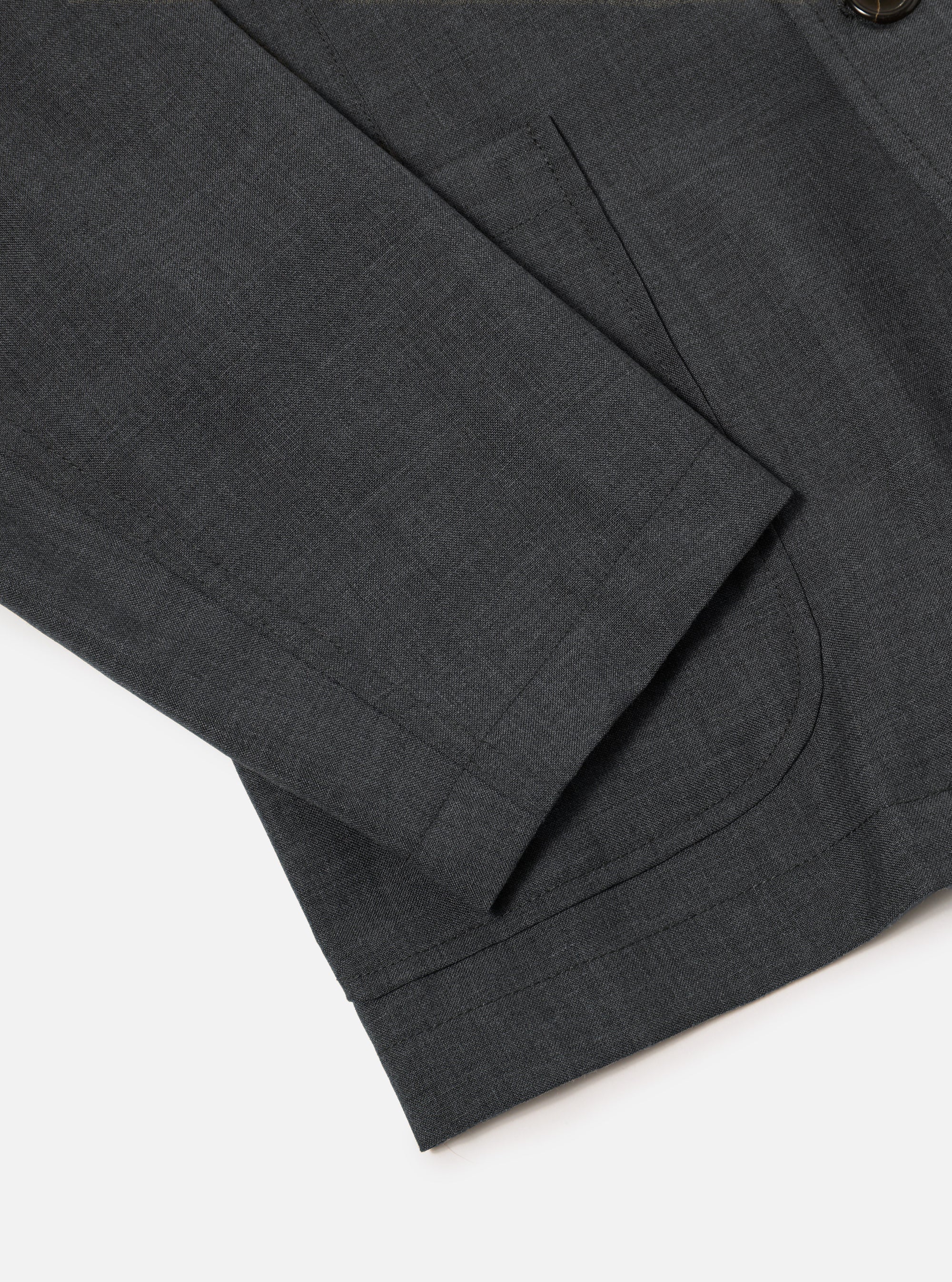 Grey Marl Tropical Suiting Two Button Jacket