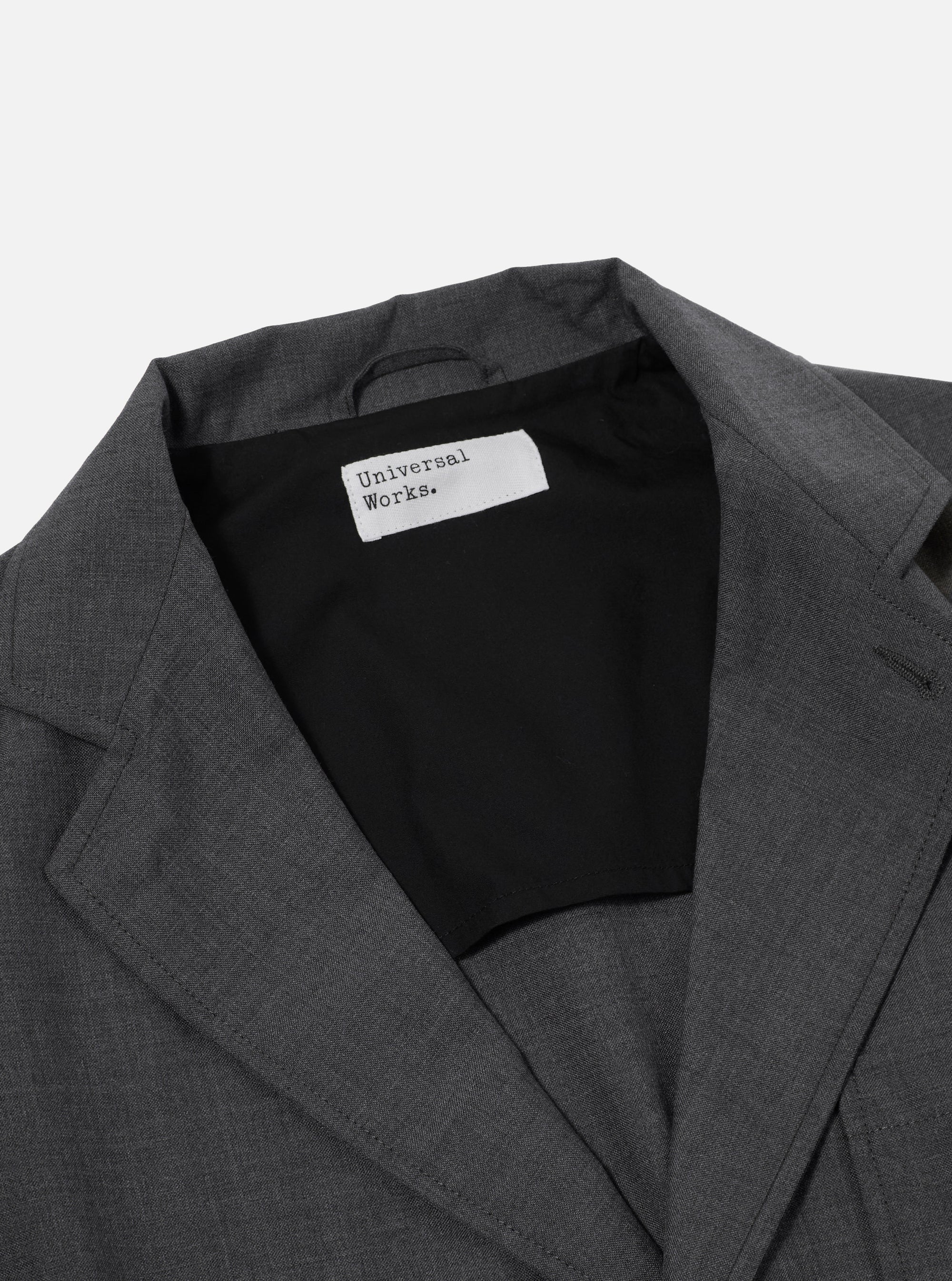 Grey Marl Tropical Suiting Two Button Jacket