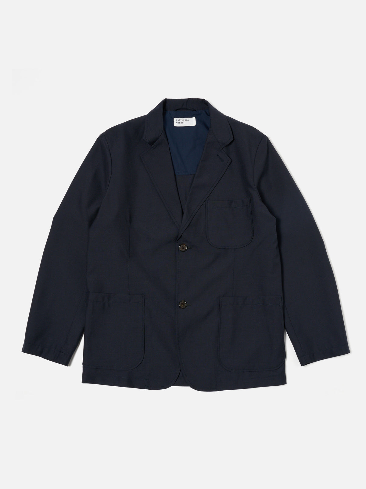 Navy Tropical Suiting Two Button Jacket