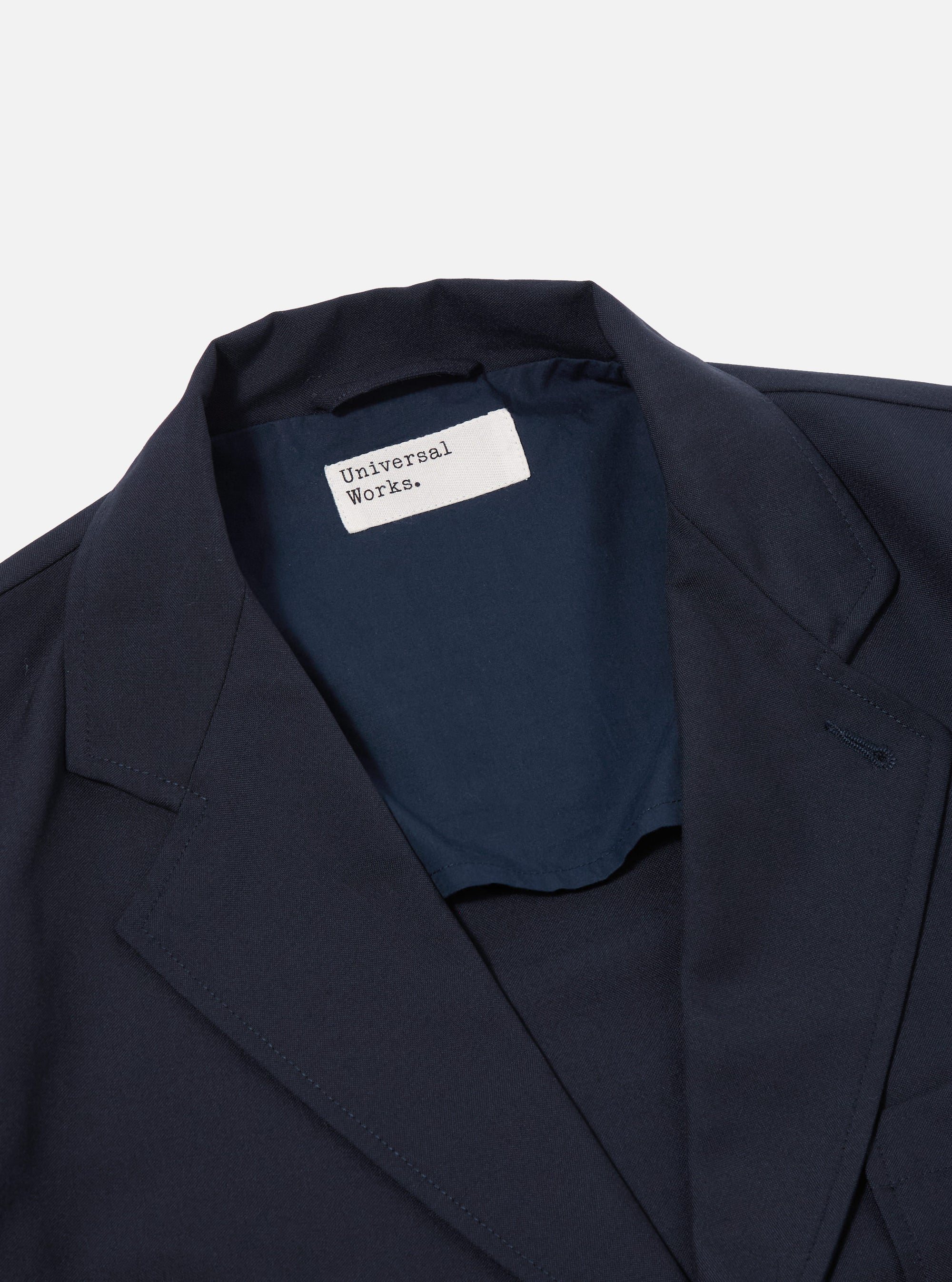 Navy Tropical Suiting Two Button Jacket