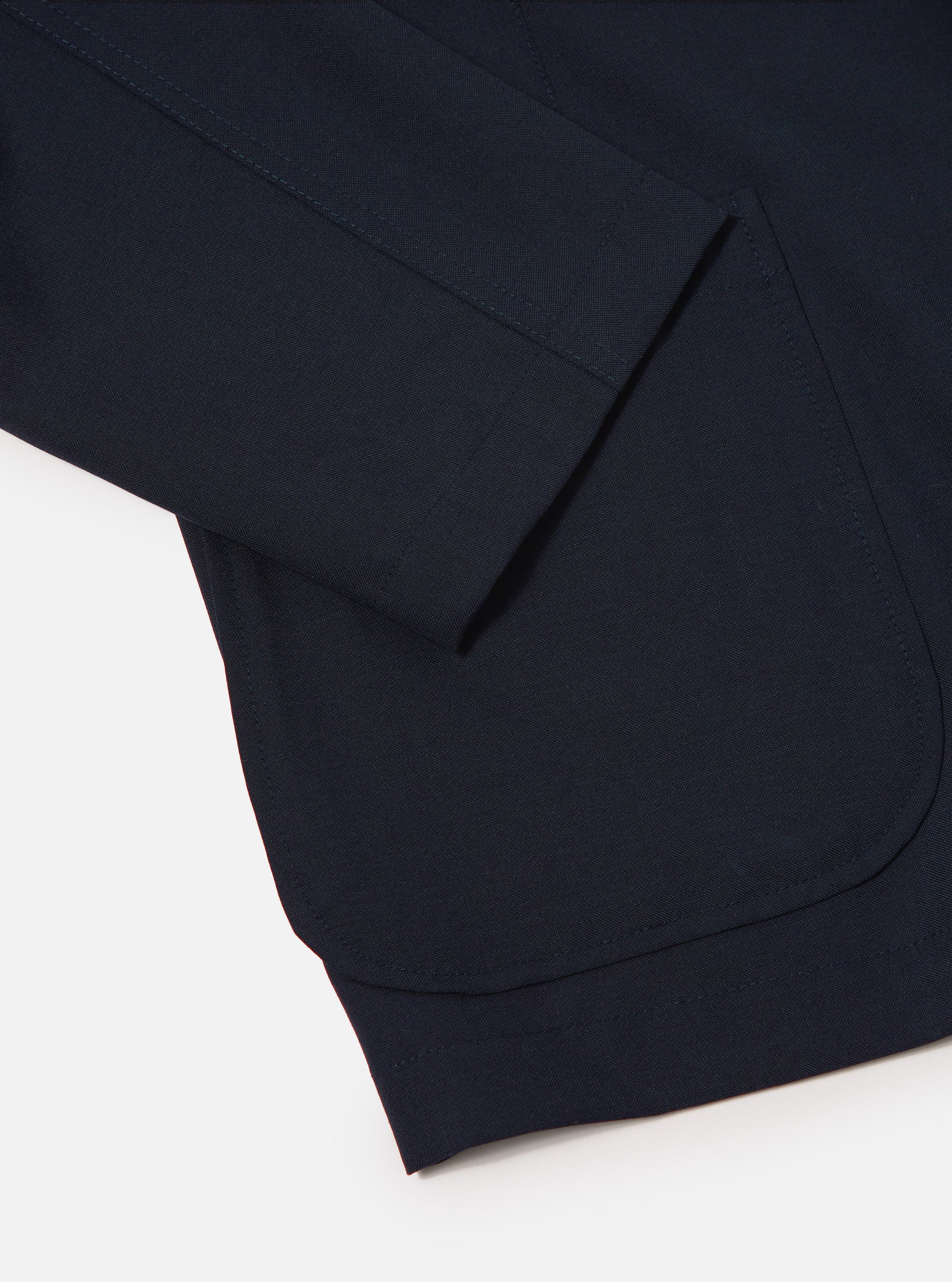 Navy Tropical Suiting Two Button Jacket