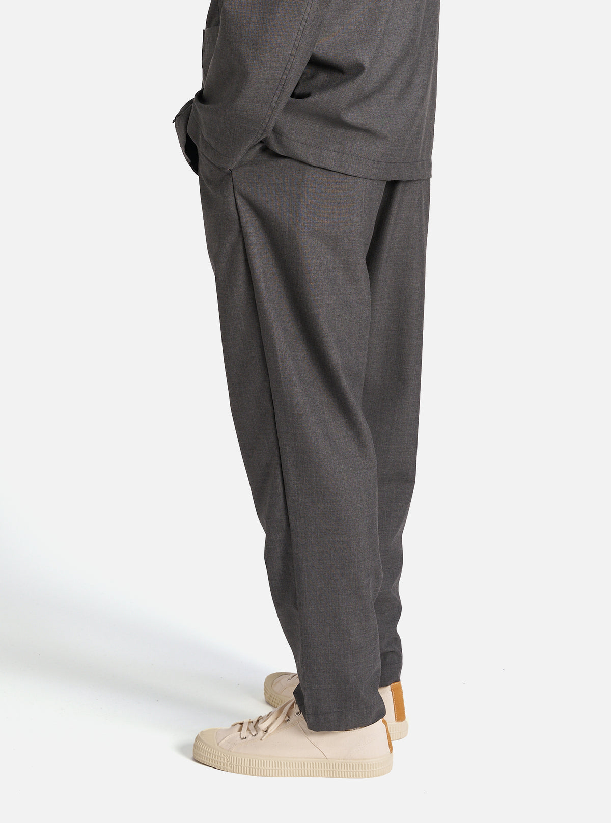 Grey Marl Tropical Suiting Military Chino