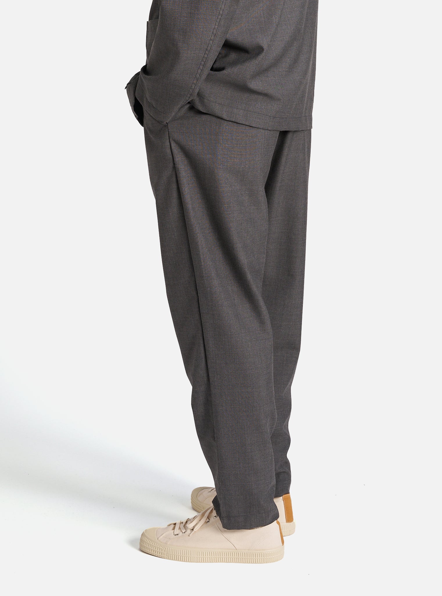 Grey Marl Tropical Suiting Military Chino