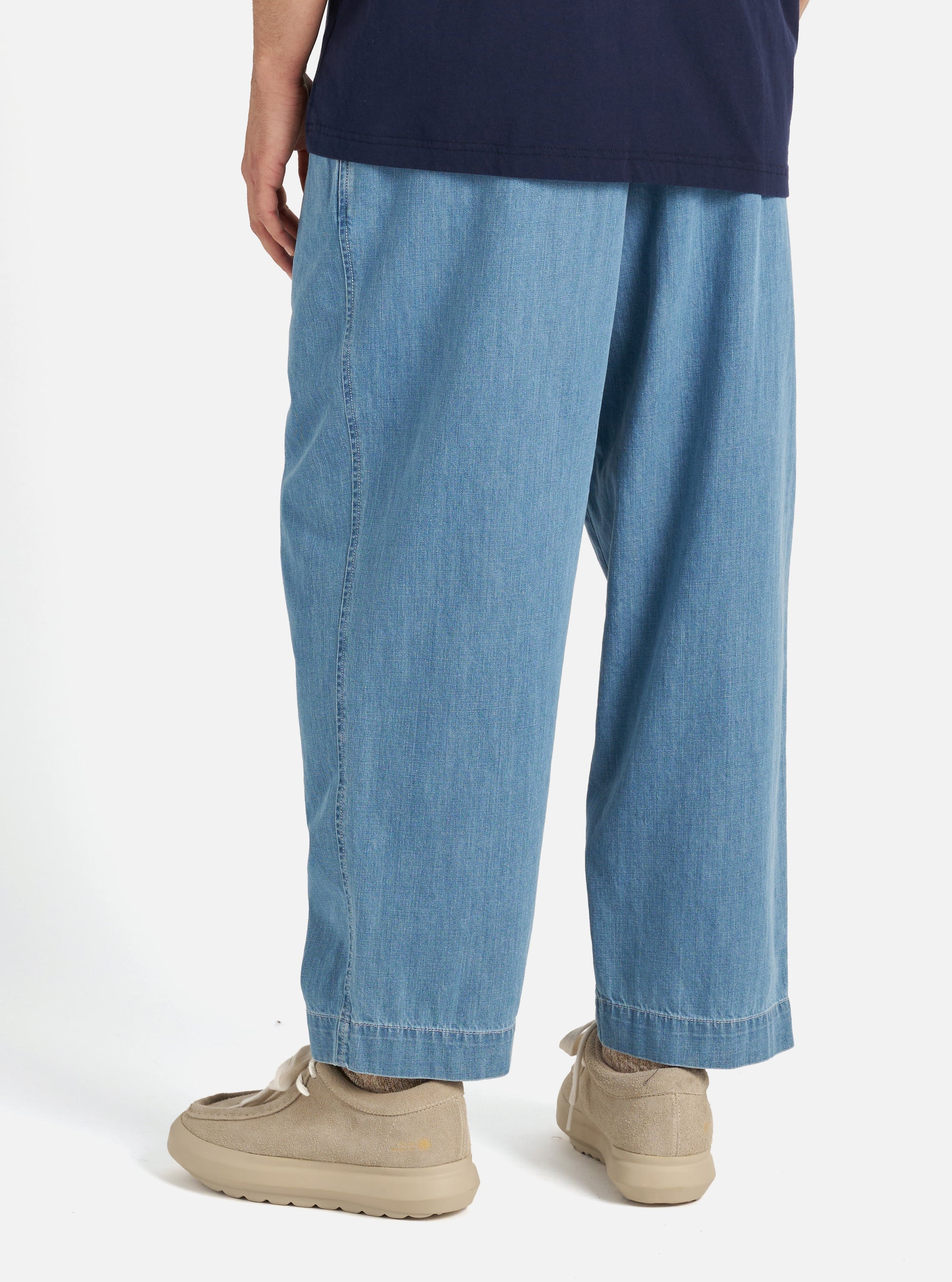Washed Indigo 8oz Organic Denim Oxford Pant