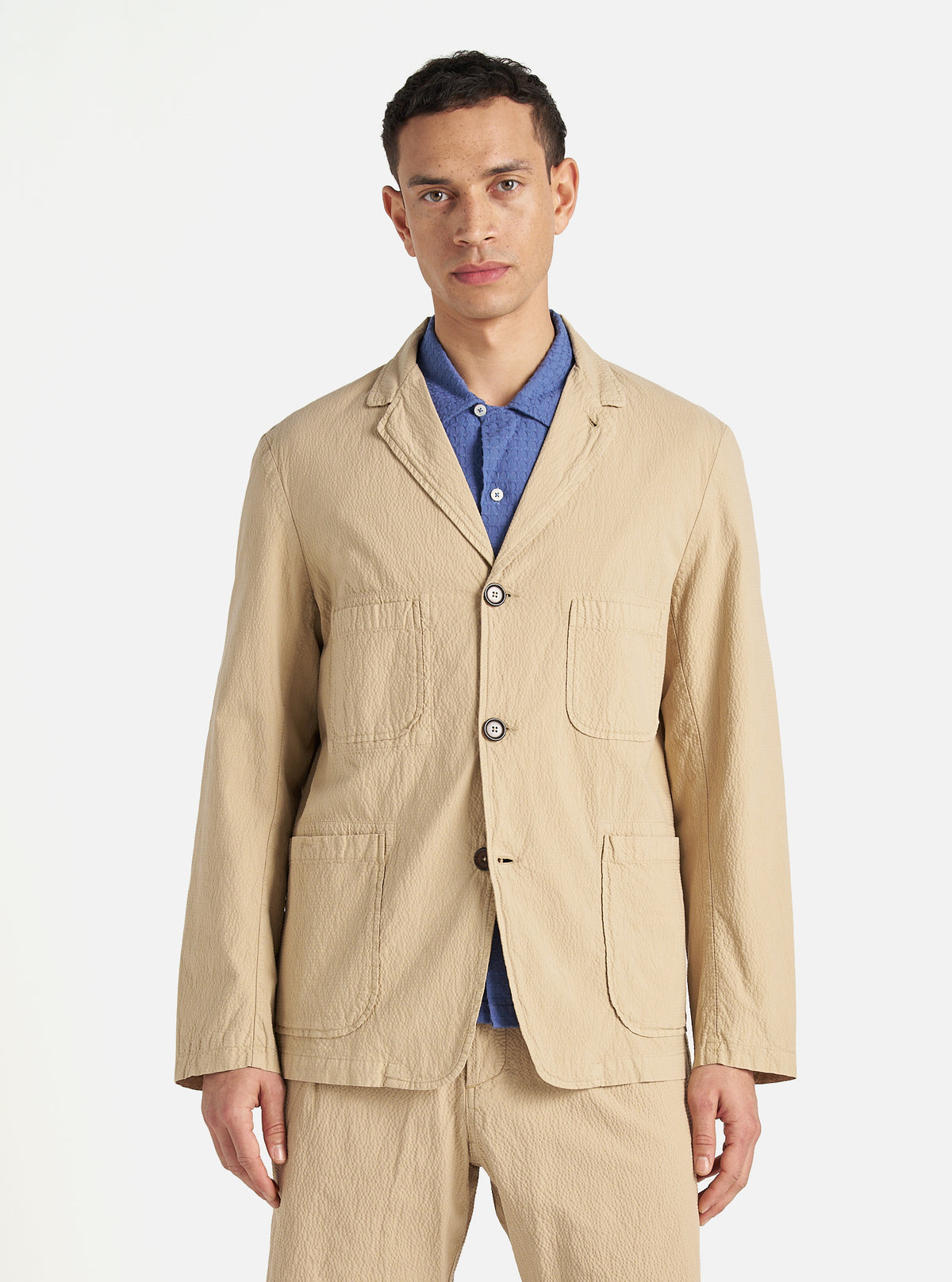 Sand Seersucker II Five Pocket Jacket