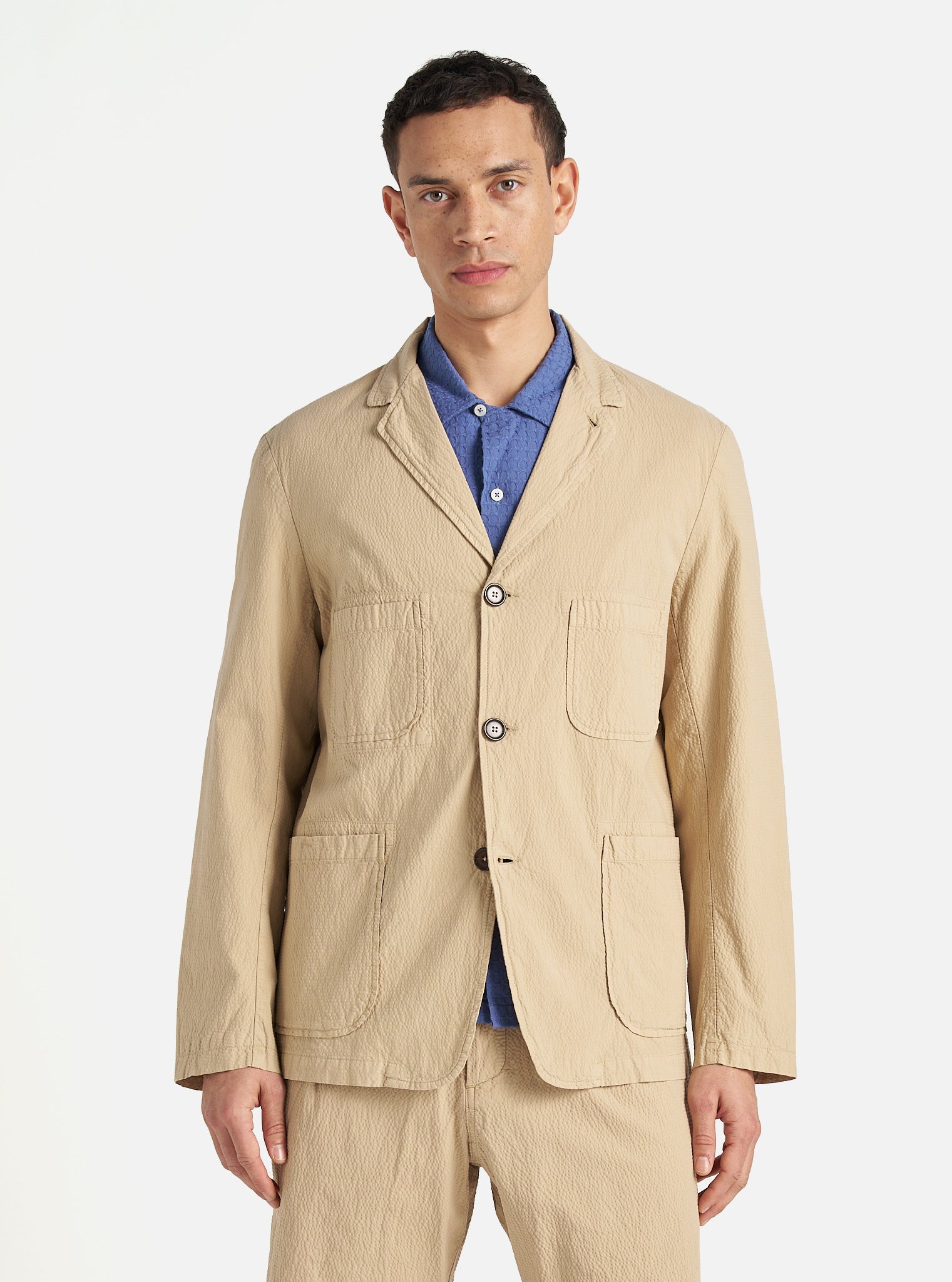 Sand Seersucker II Five Pocket Jacket