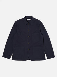 Navy Seersucker II Bakers Jacket