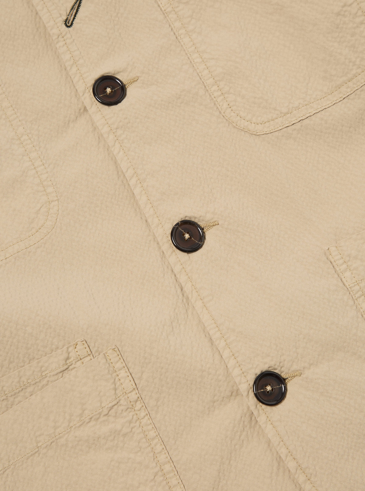 Sand Seersucker II Bakers Jacket