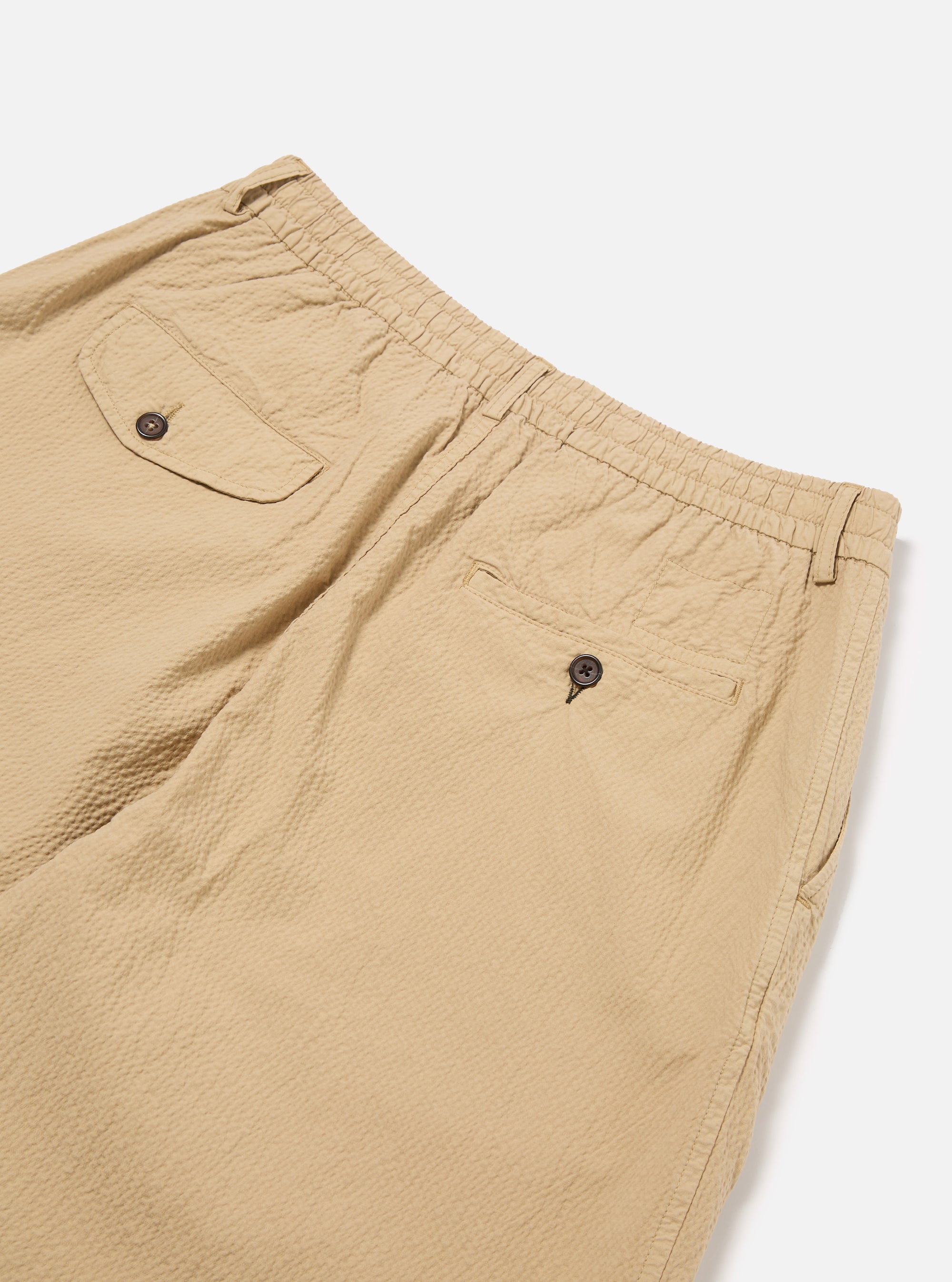 Sand Seersucker II Pleated Track Short