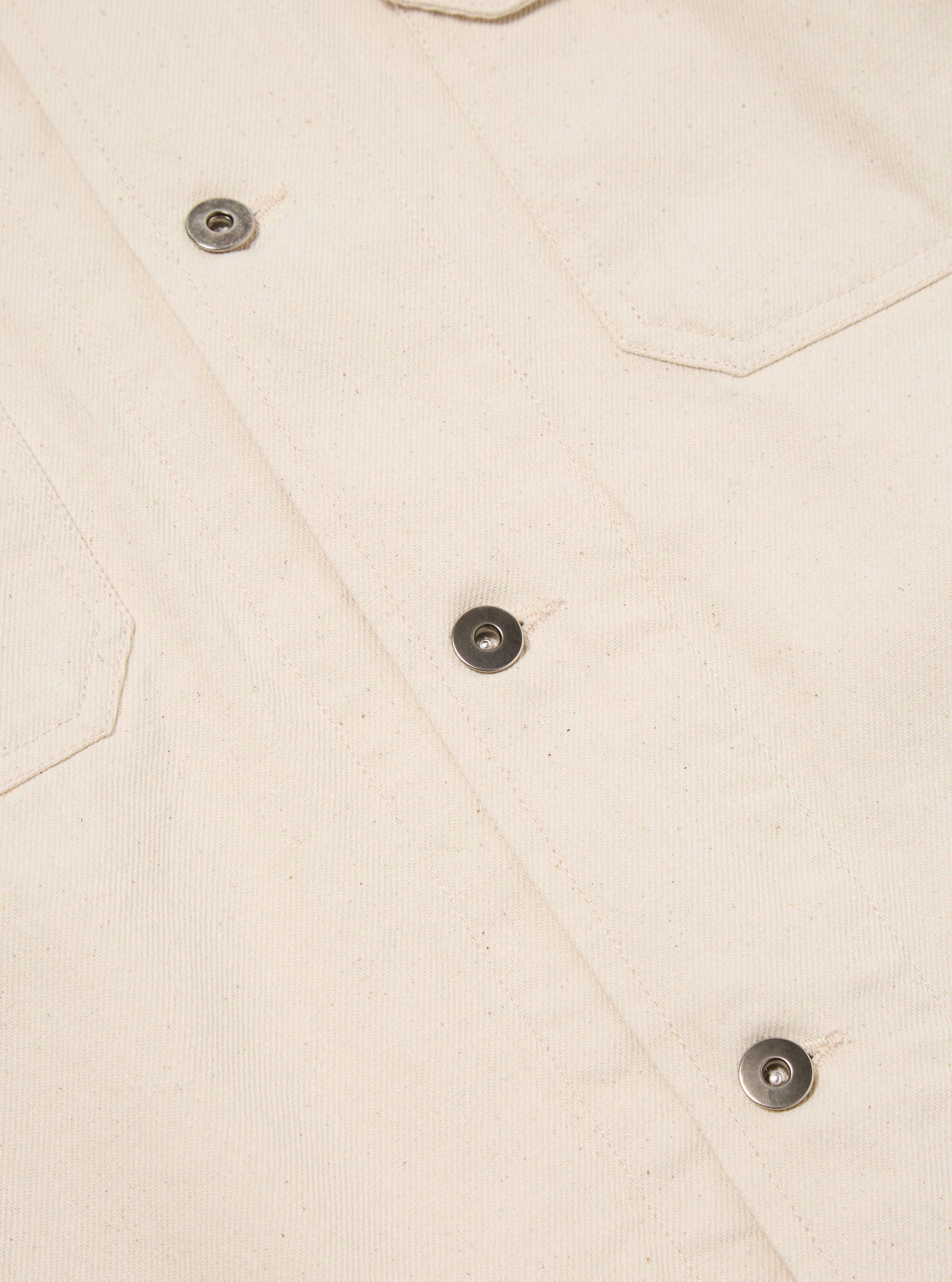 Ecru Recycled Cotton Trucker Jacket