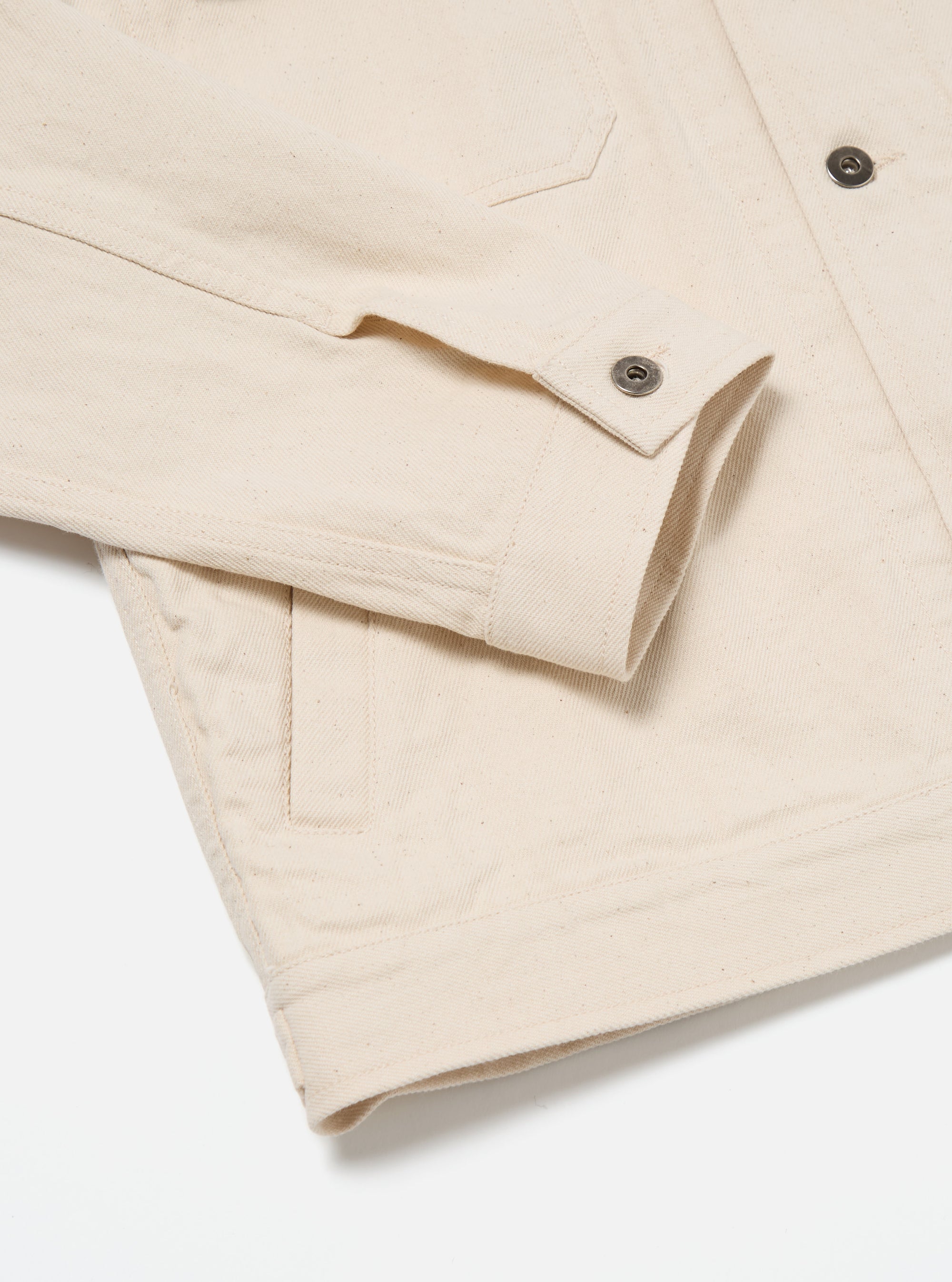 Ecru Recycled Cotton Trucker Jacket