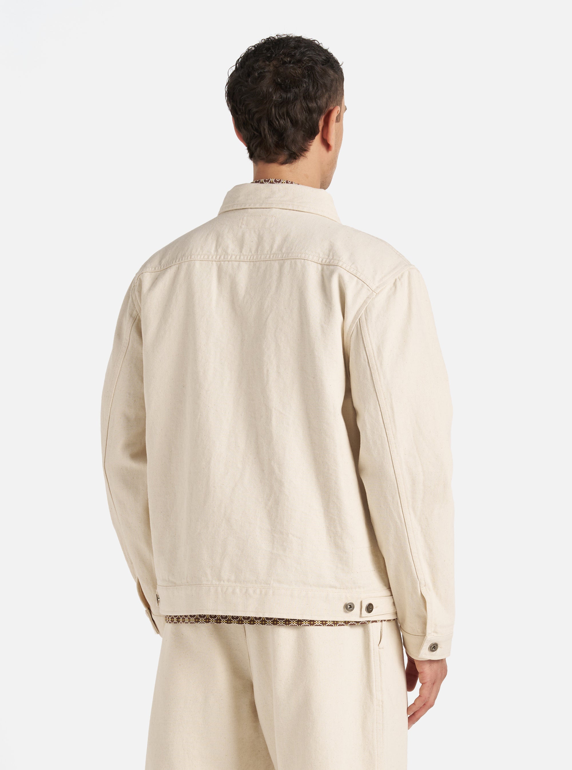 Ecru Recycled Cotton Trucker Jacket