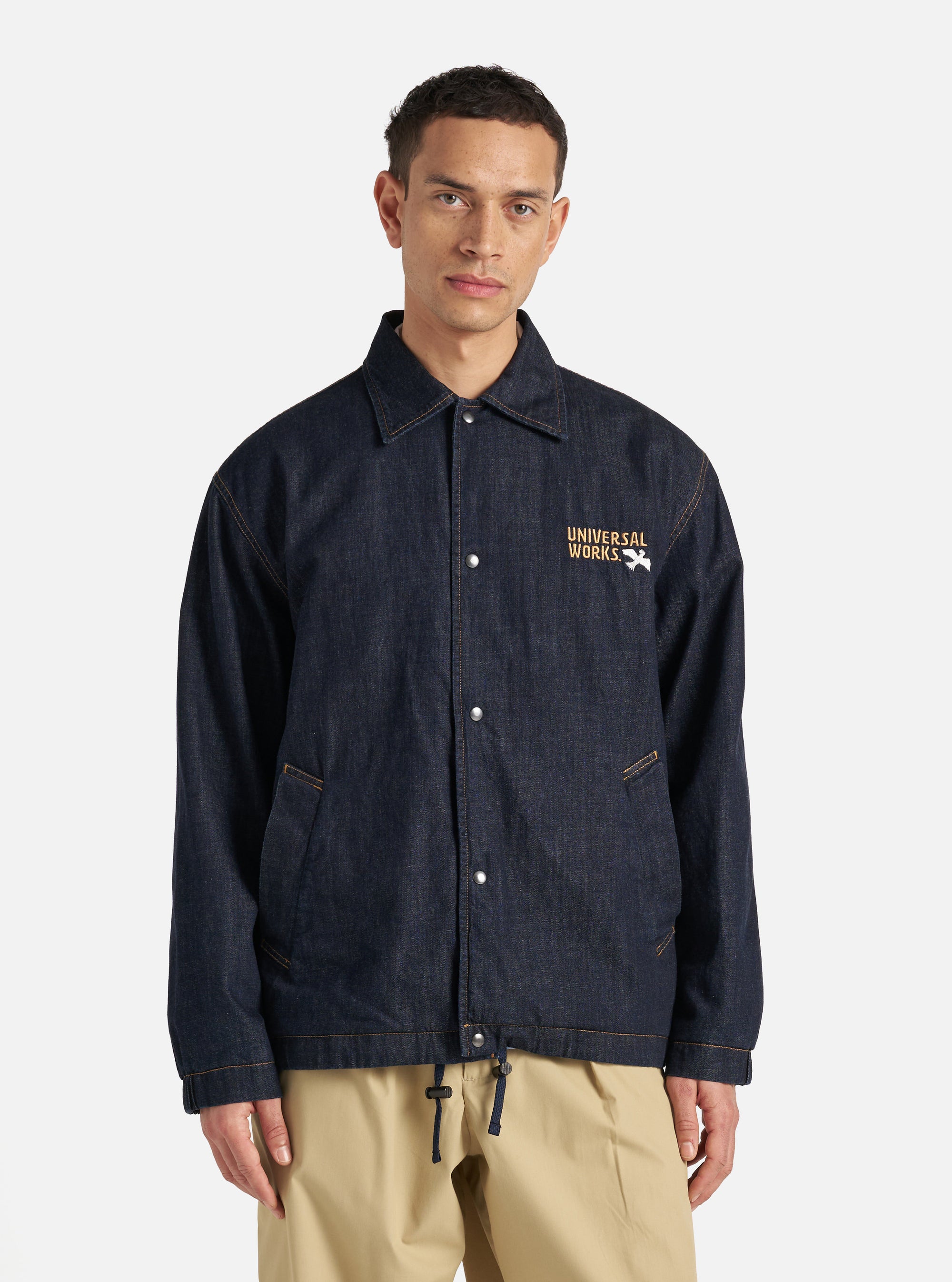 Indigo 8oz Organic Denim Head Coach Jacket