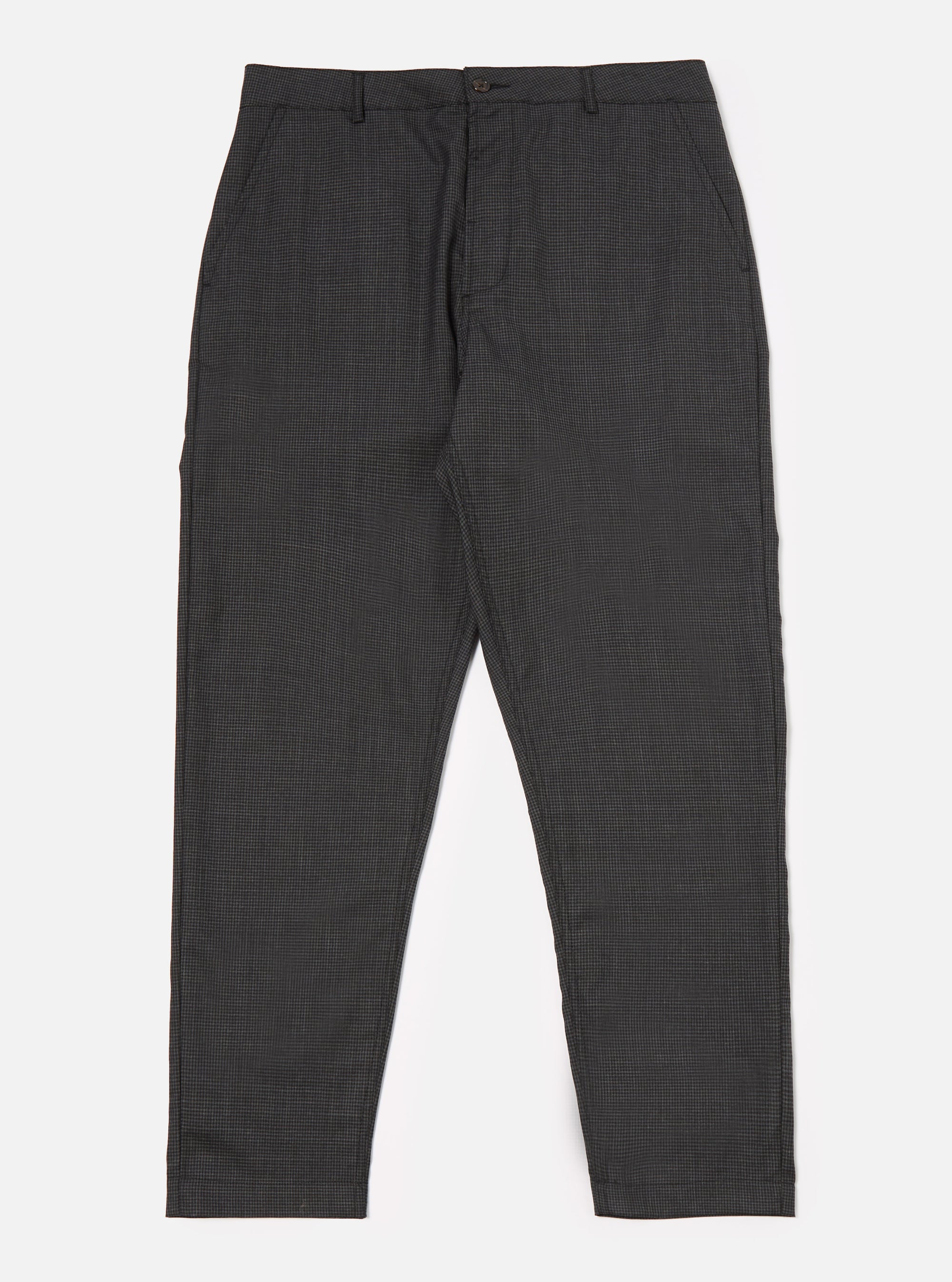 Black Mini Check Military Chino