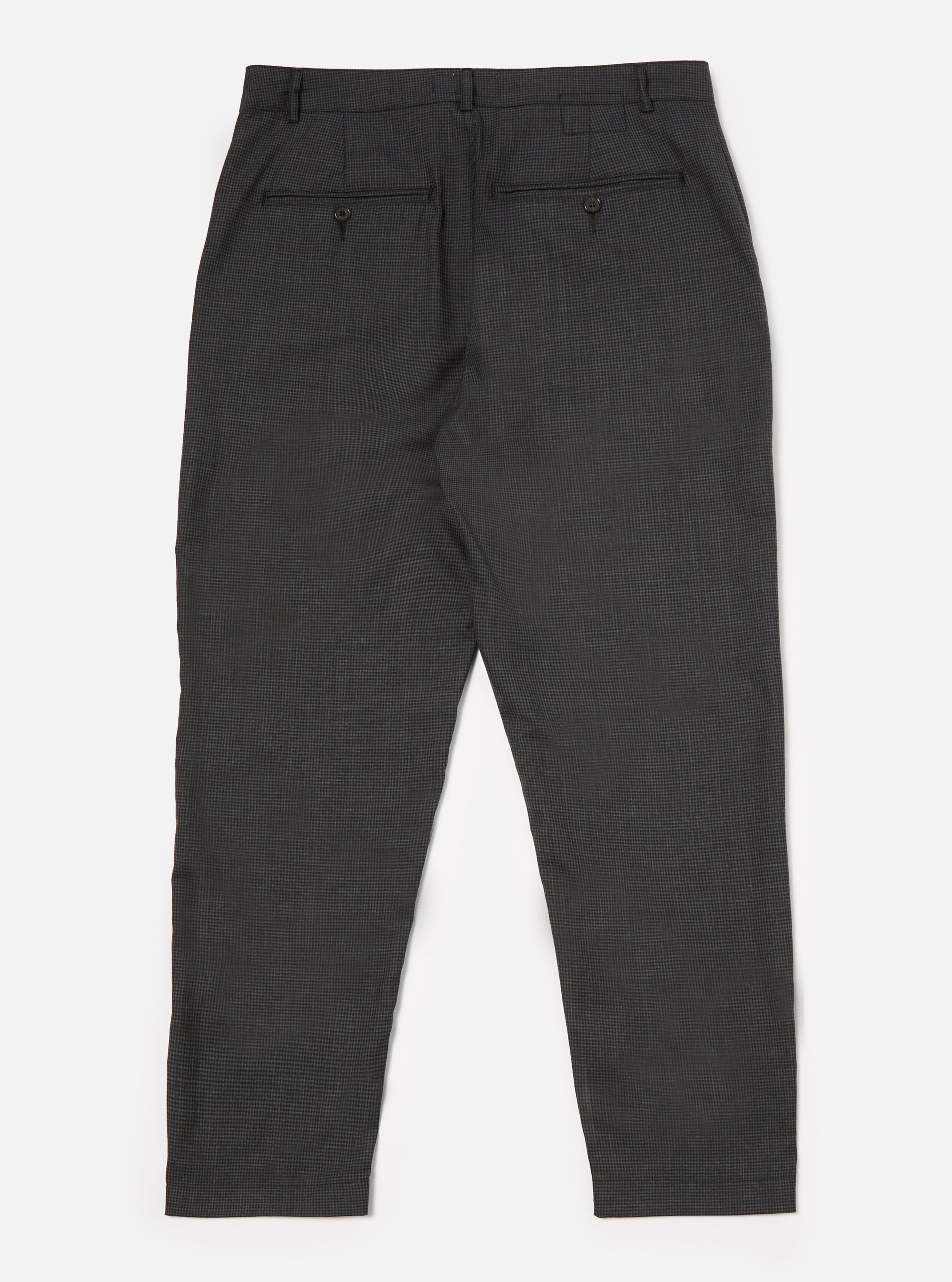 Black Mini Check Military Chino