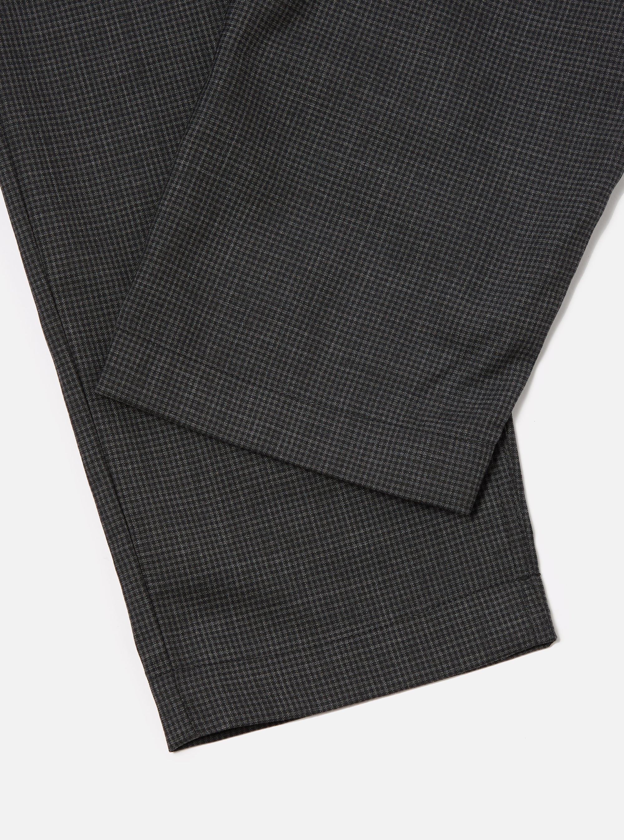 Black Mini Check Military Chino