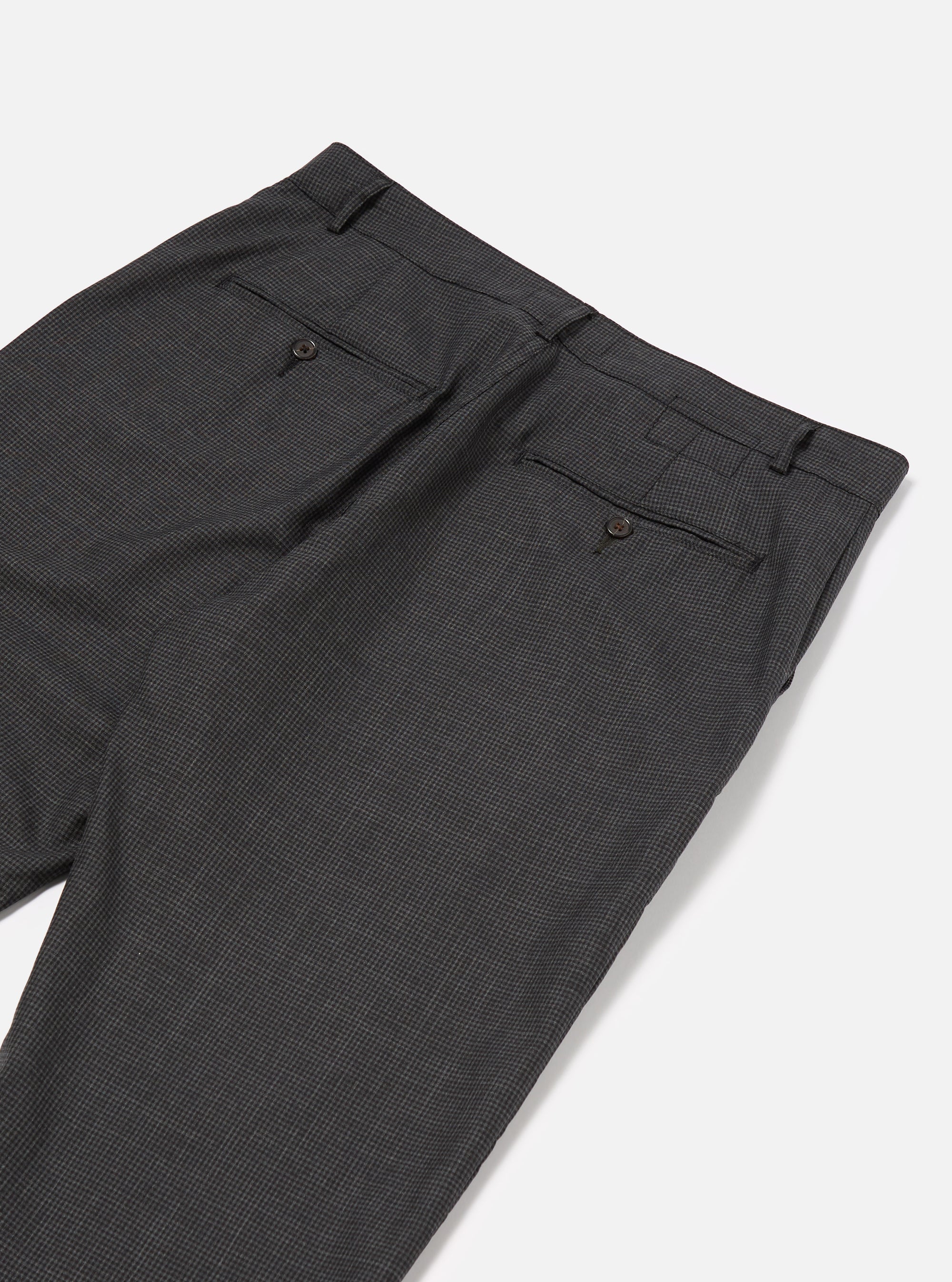 Black Mini Check Military Chino