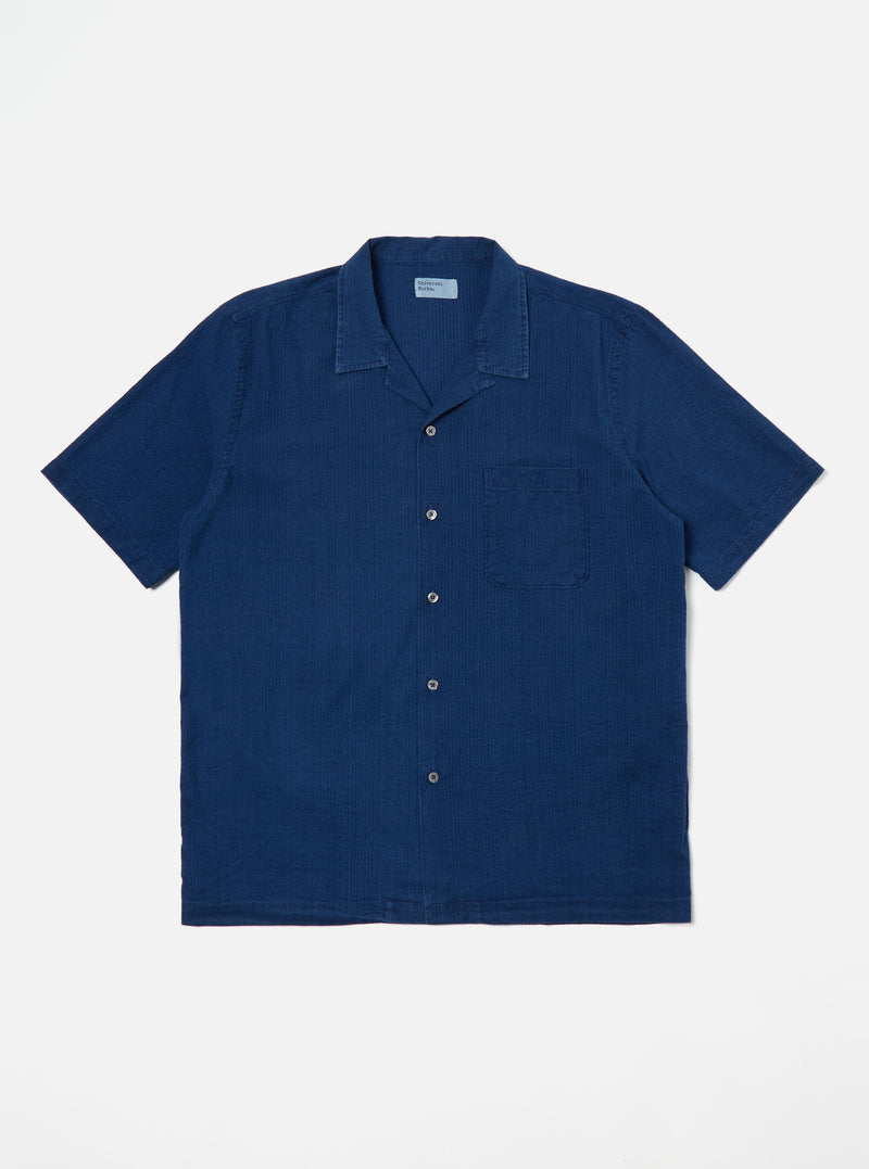 Washed Indigo Seersucker Road Shirt