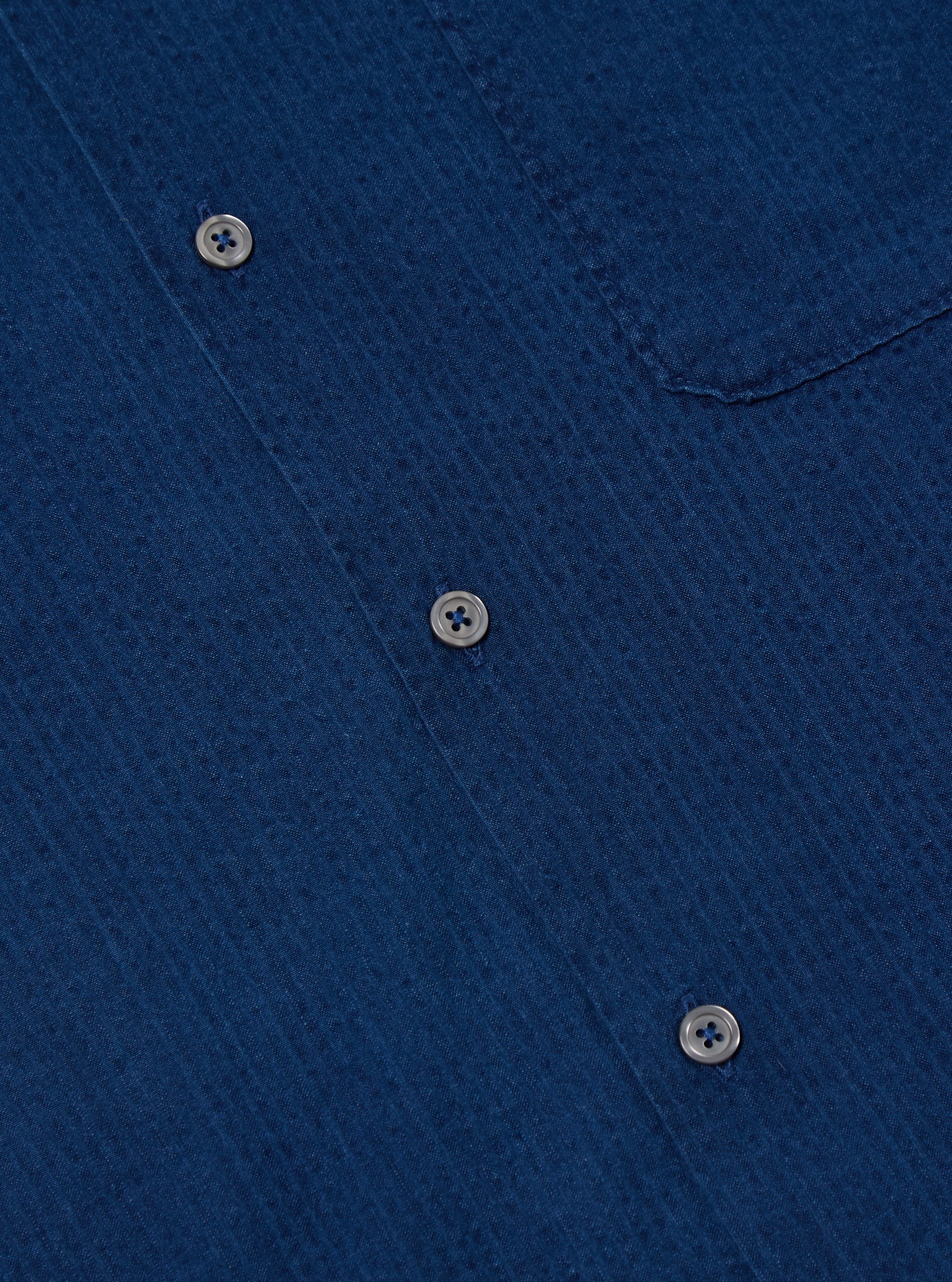 Washed Indigo Seersucker Road Shirt