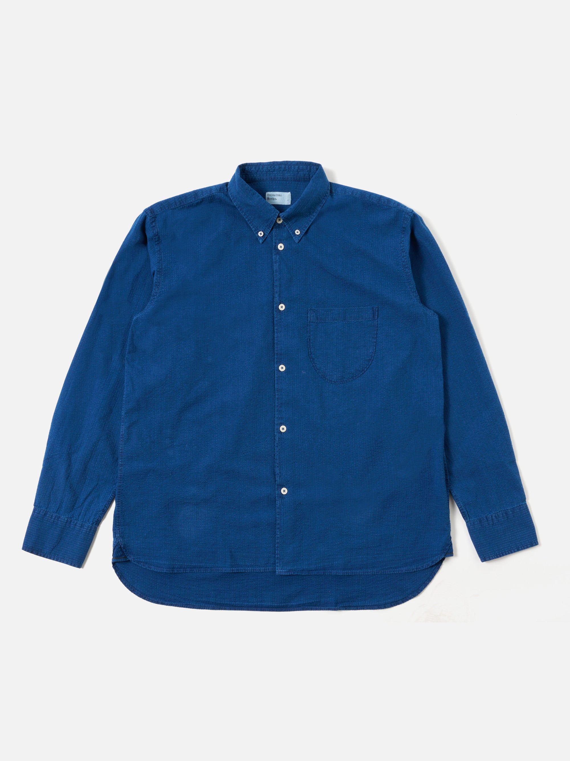 Washed Indigo Seersucker Lazy Day Shirt