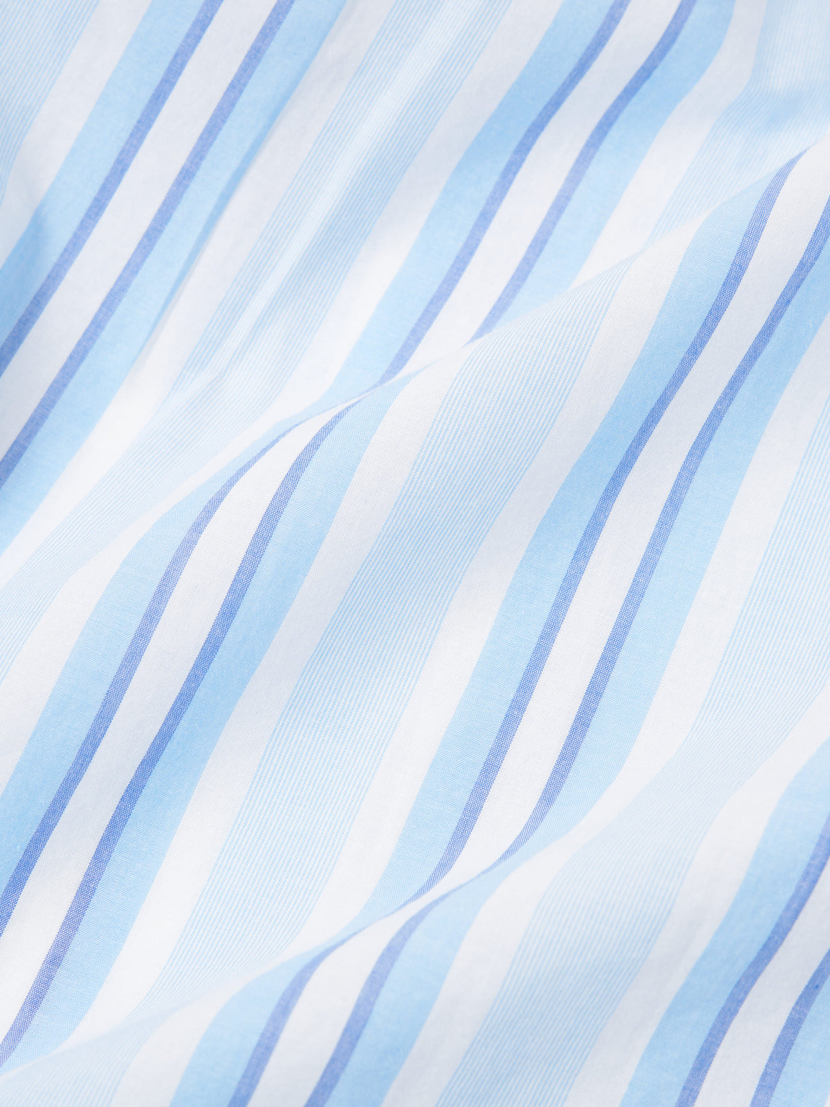 White/Blue Pop Stripe Two Camp Shirt