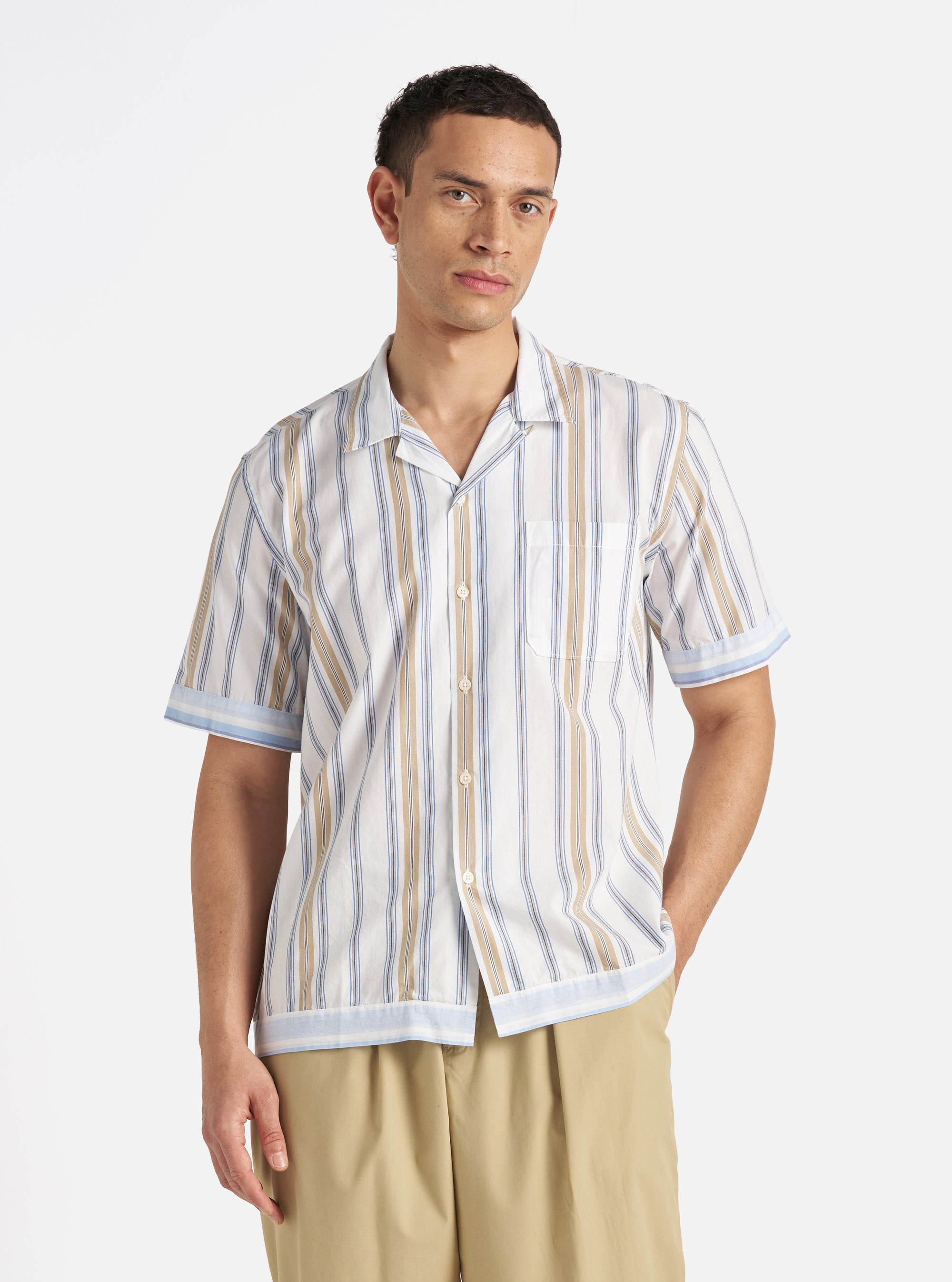 Blue/Sand Pop Stripe Three Dean Road