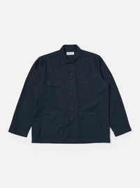 Navy Slub Sateen Dockside Jacket