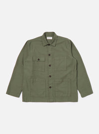 Olive Slub Sateen Dockside Jacket
