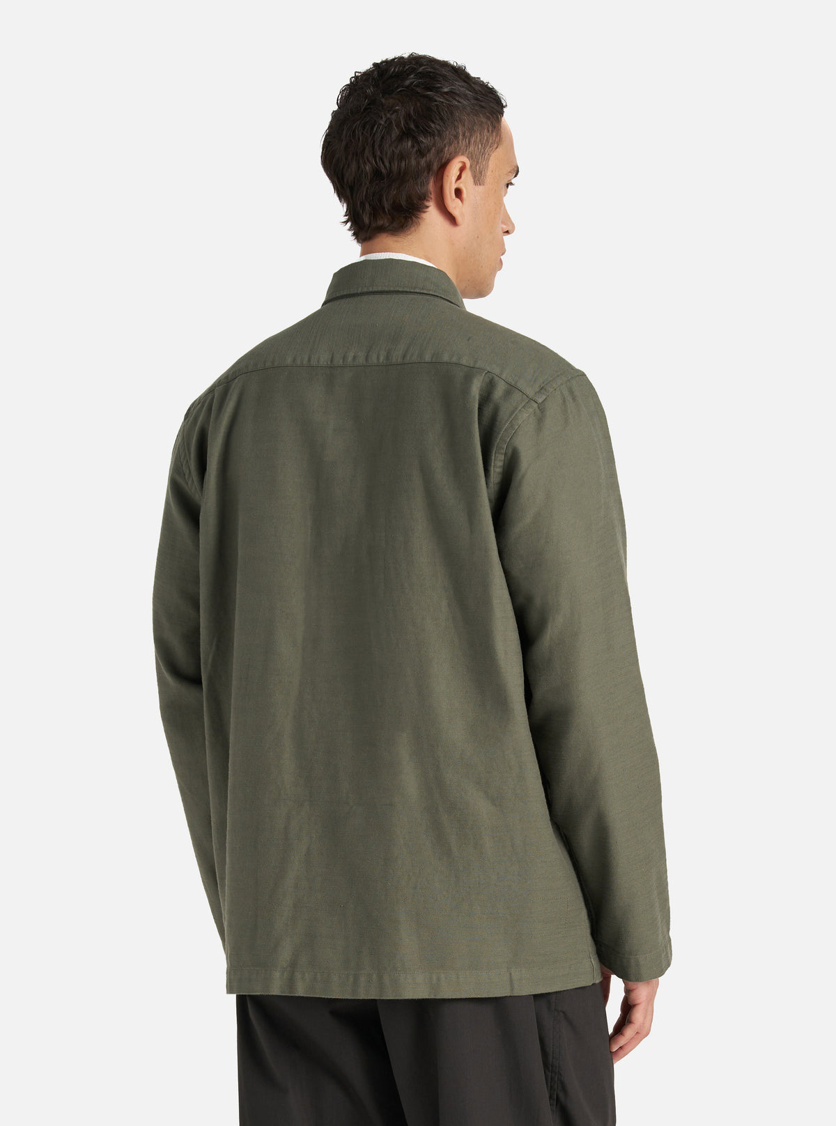 Olive Slub Sateen Dockside Jacket