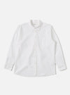 Crisp white Oxford Daybrook Shirt, laid flat on a clean white background. The long-sleeved shirt features a button-down collar and chest pocket.