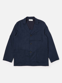 Navy Lord Cotton Linen Three Button Jacket