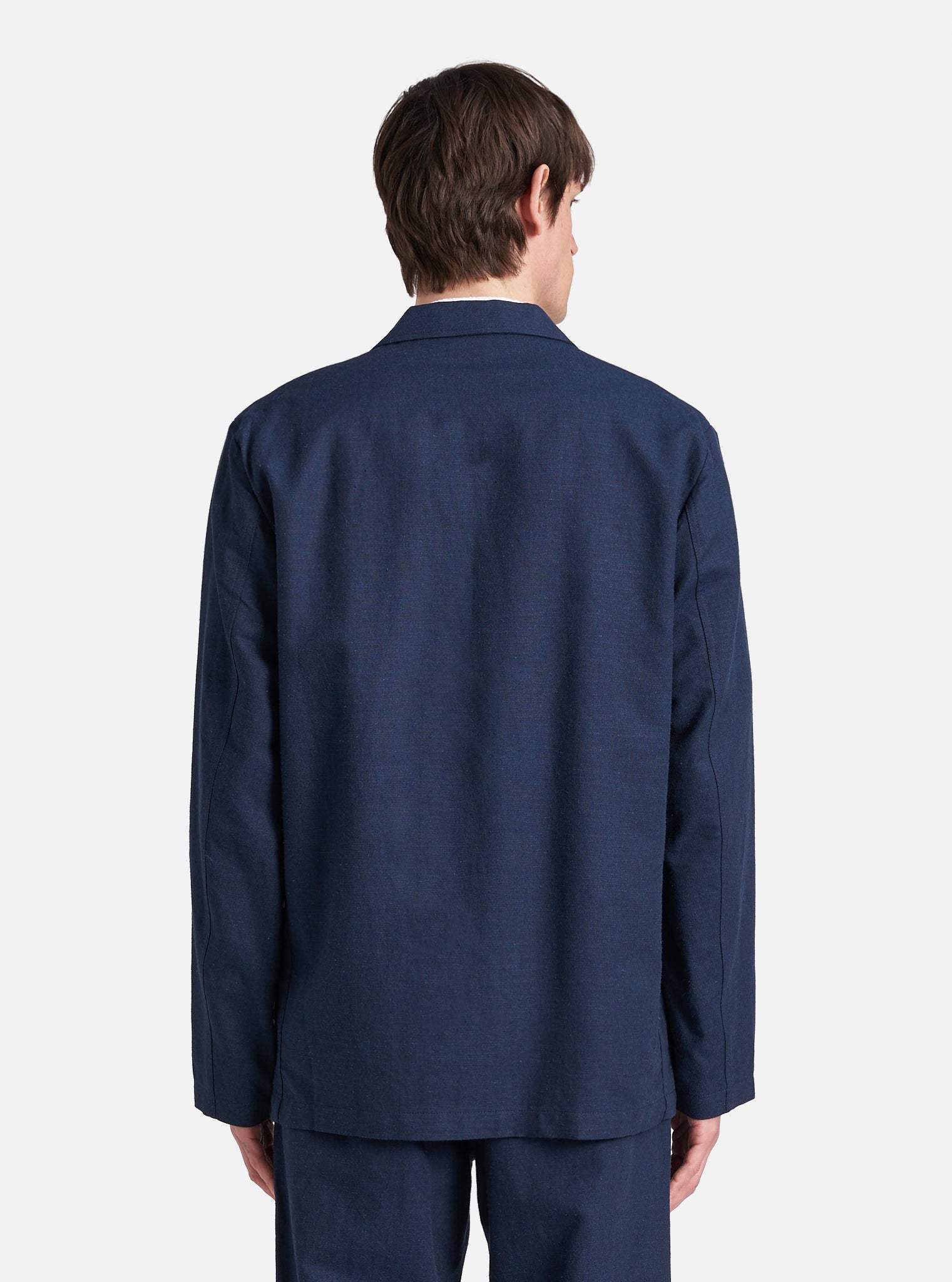 Navy Lord Cotton Linen Three Button Jacket